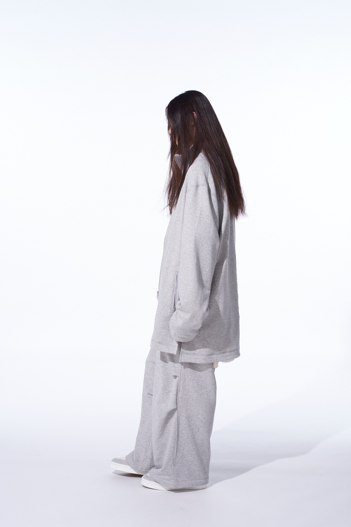 FRENCH TERRY TUCKED PANTS