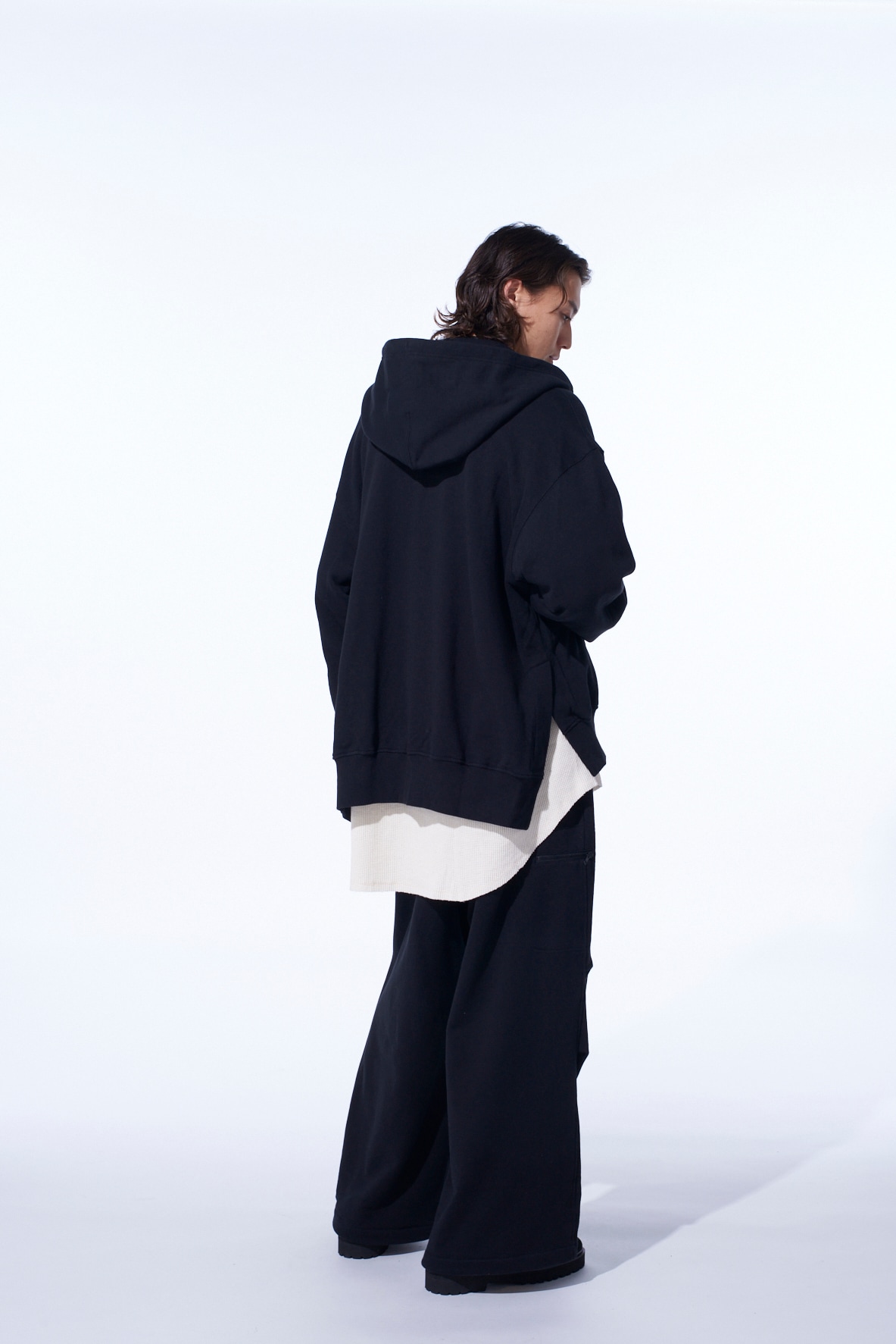 FRENCH TERRY TUCKED PANTS
