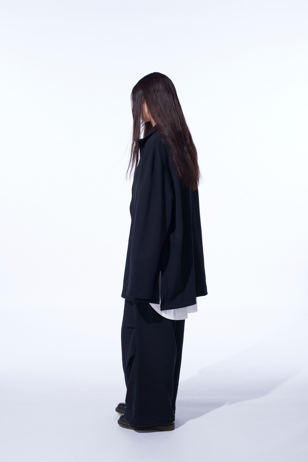 FRENCH TERRY TUCKED PANTS