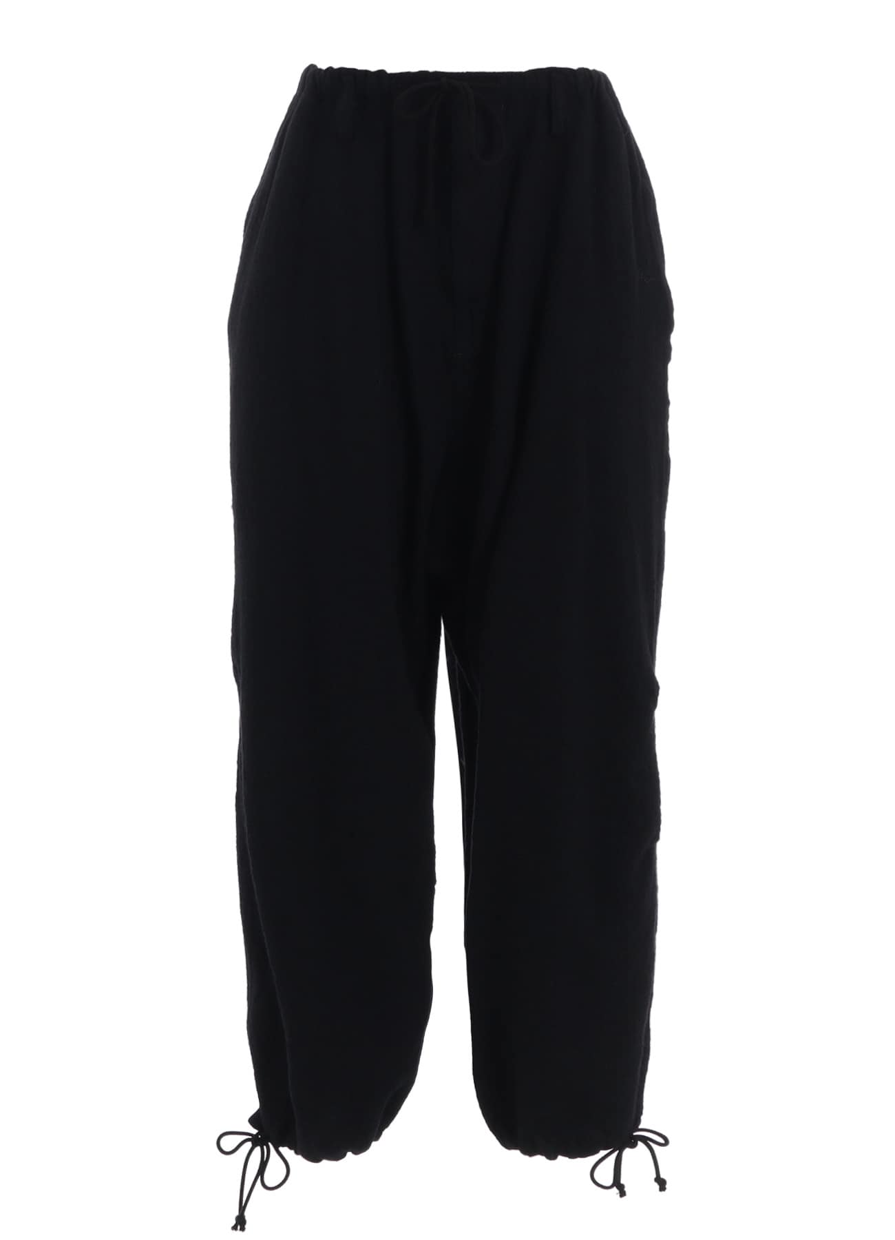 WOOL GAUZE KNEE TUCK PANTS