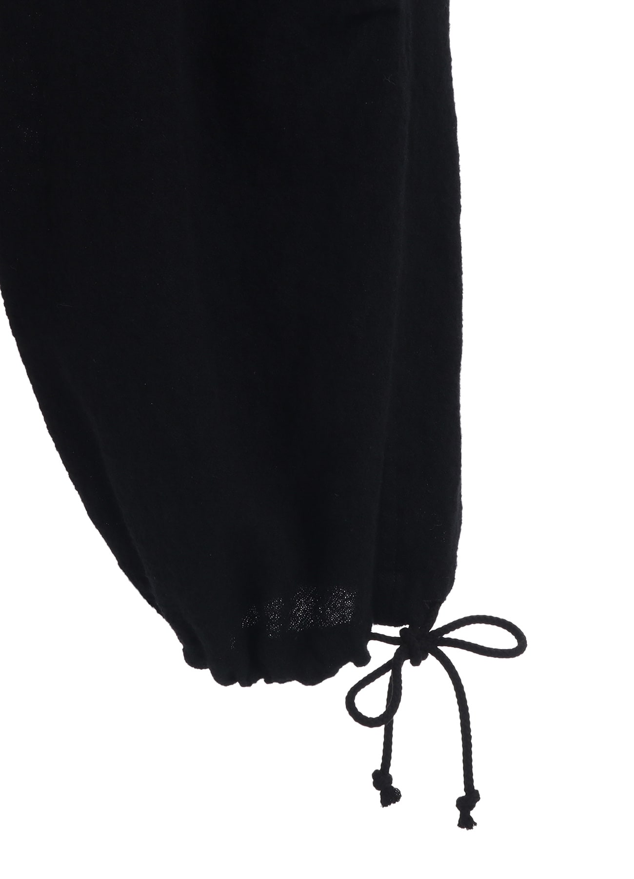 WOOL GAUZE KNEE TUCK PANTS