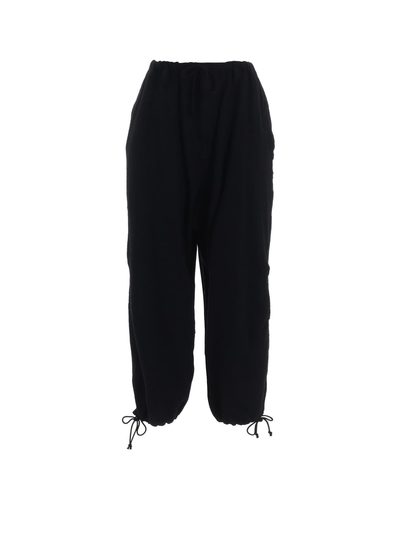 WOOL GAUZE KNEE TUCK PANTS