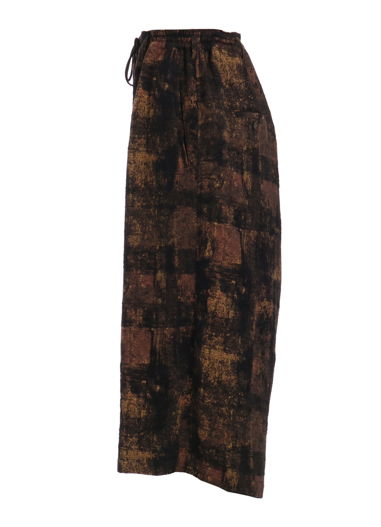 CHECK JACQUARD WIDE SAROUEL PANTS