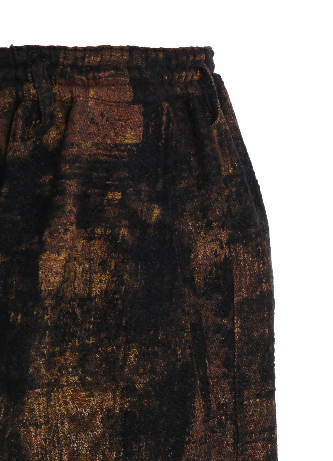 CHECK JACQUARD WIDE SAROUEL PANTS