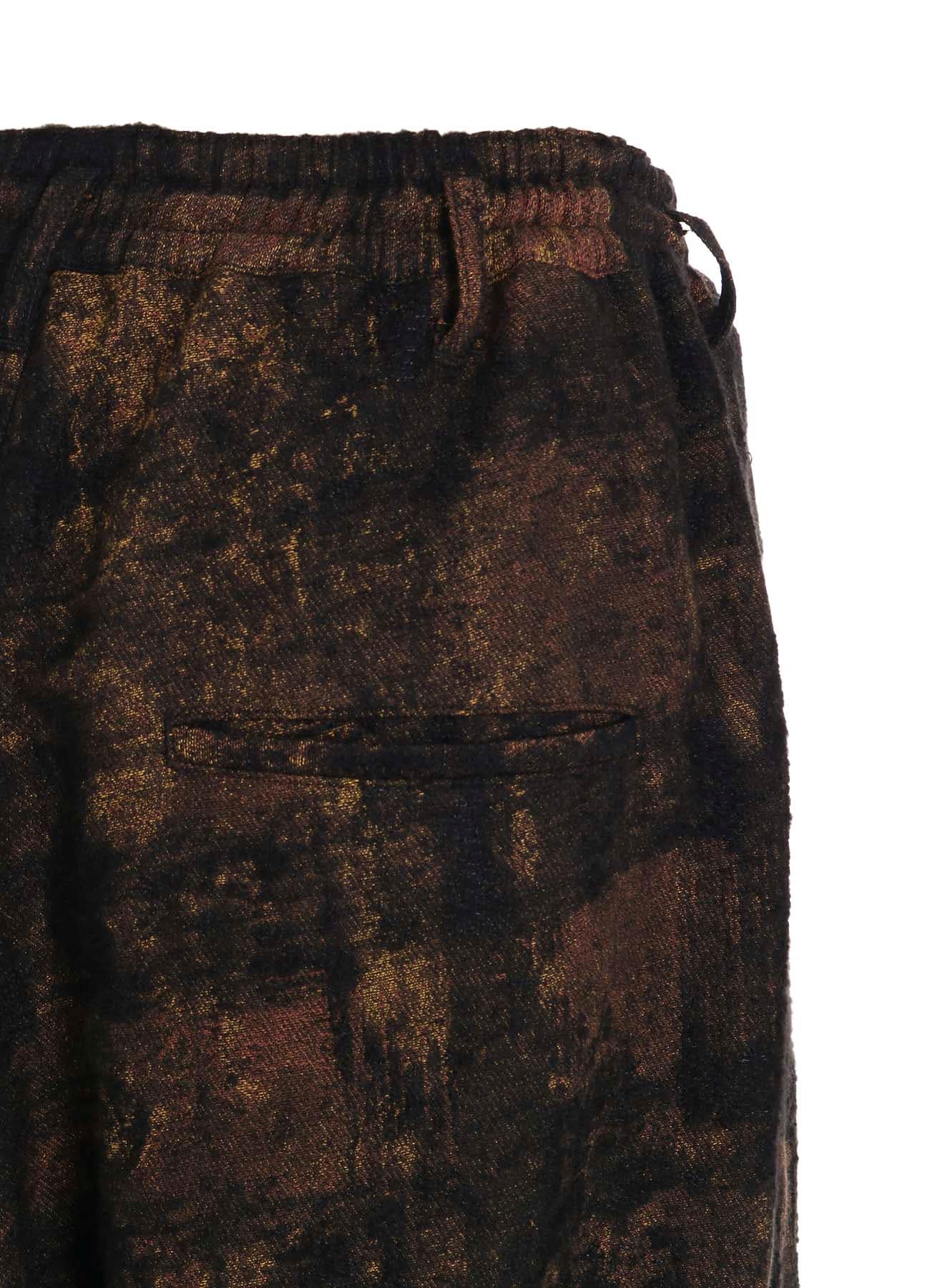 CHECK JACQUARD WIDE SAROUEL PANTS