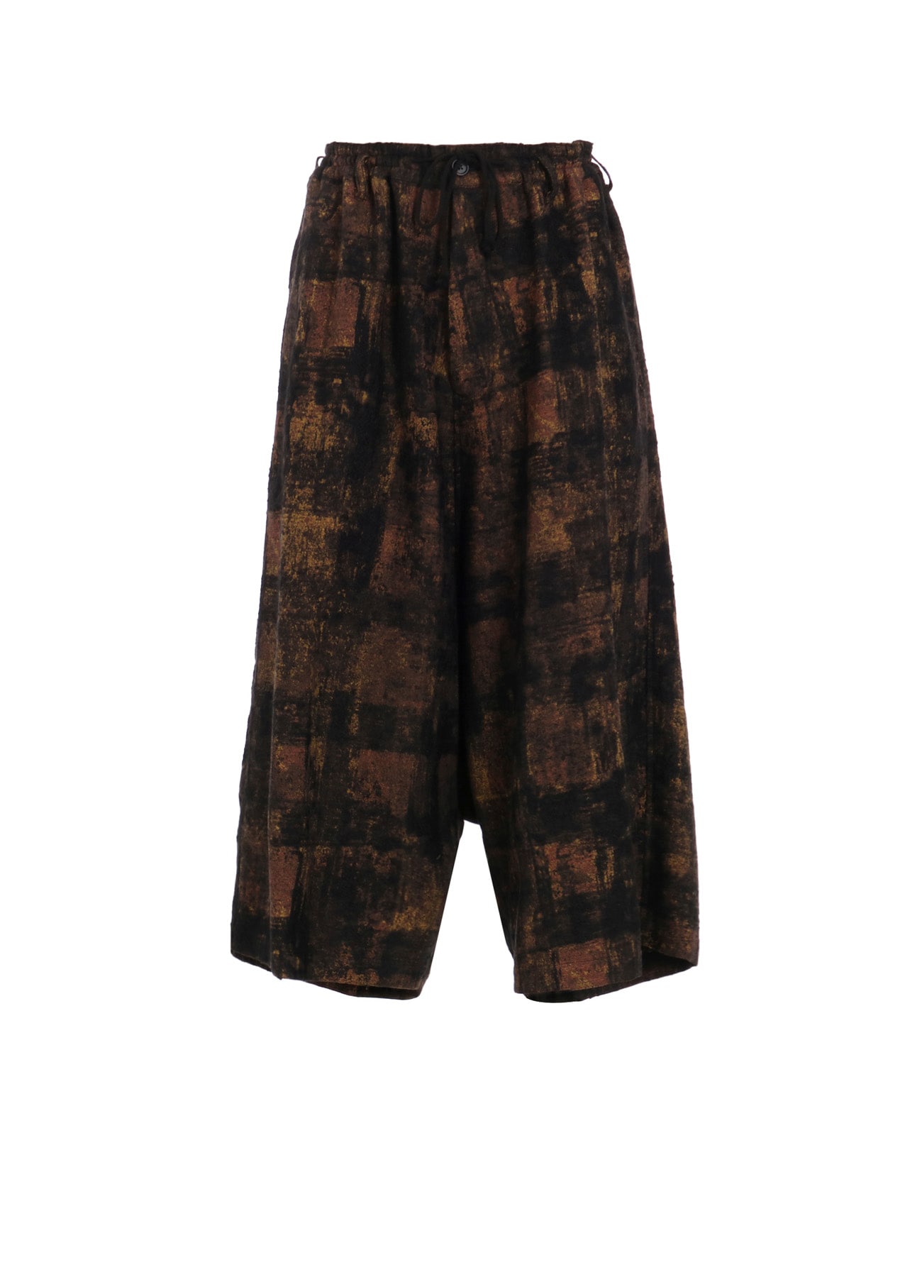 CHECK JACQUARD WIDE SAROUEL PANTS
