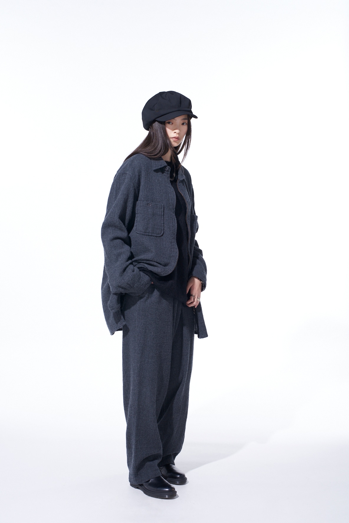 WOOL GAUZE ELASTIC PANTS