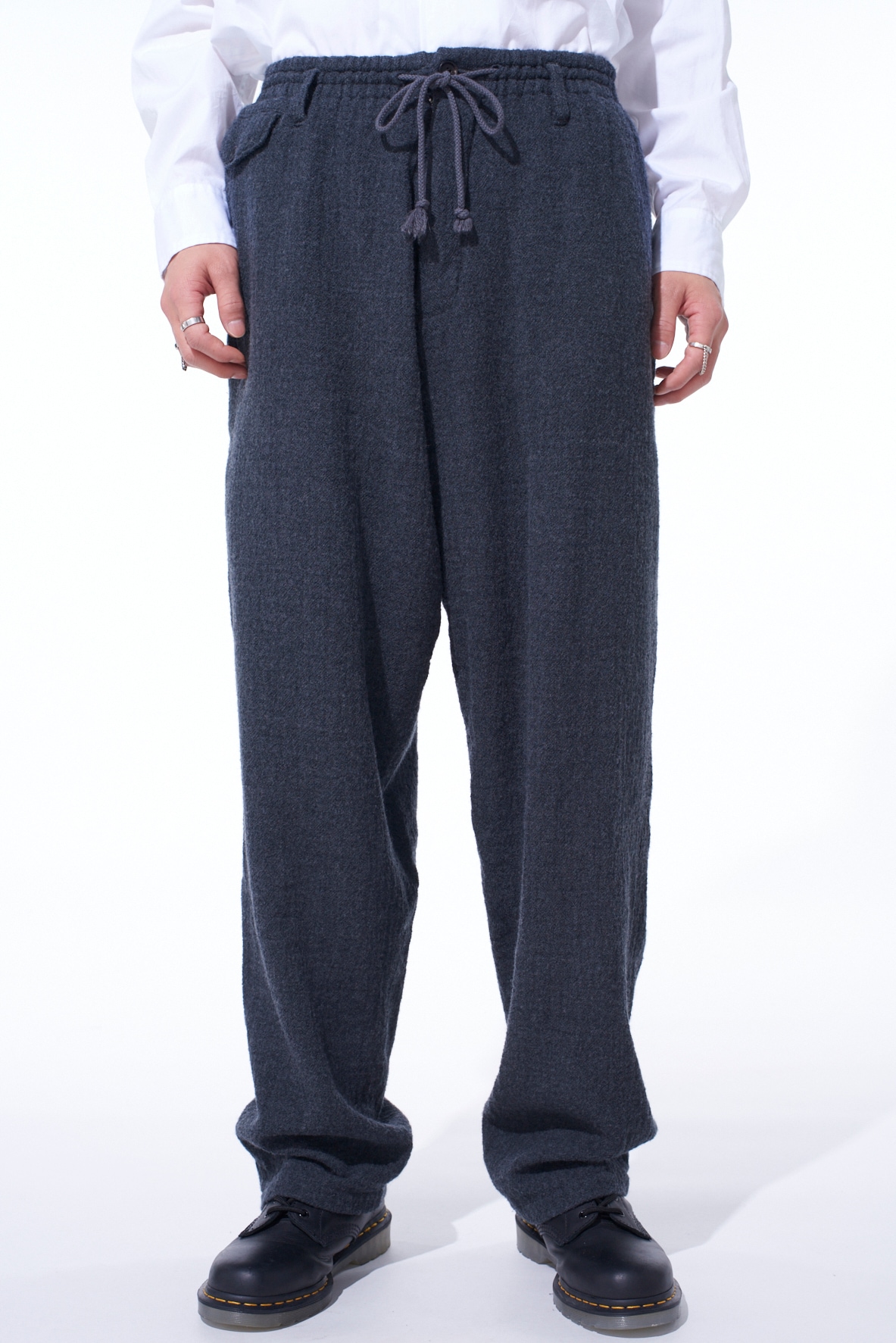 WOOL GAUZE ELASTIC PANTS
