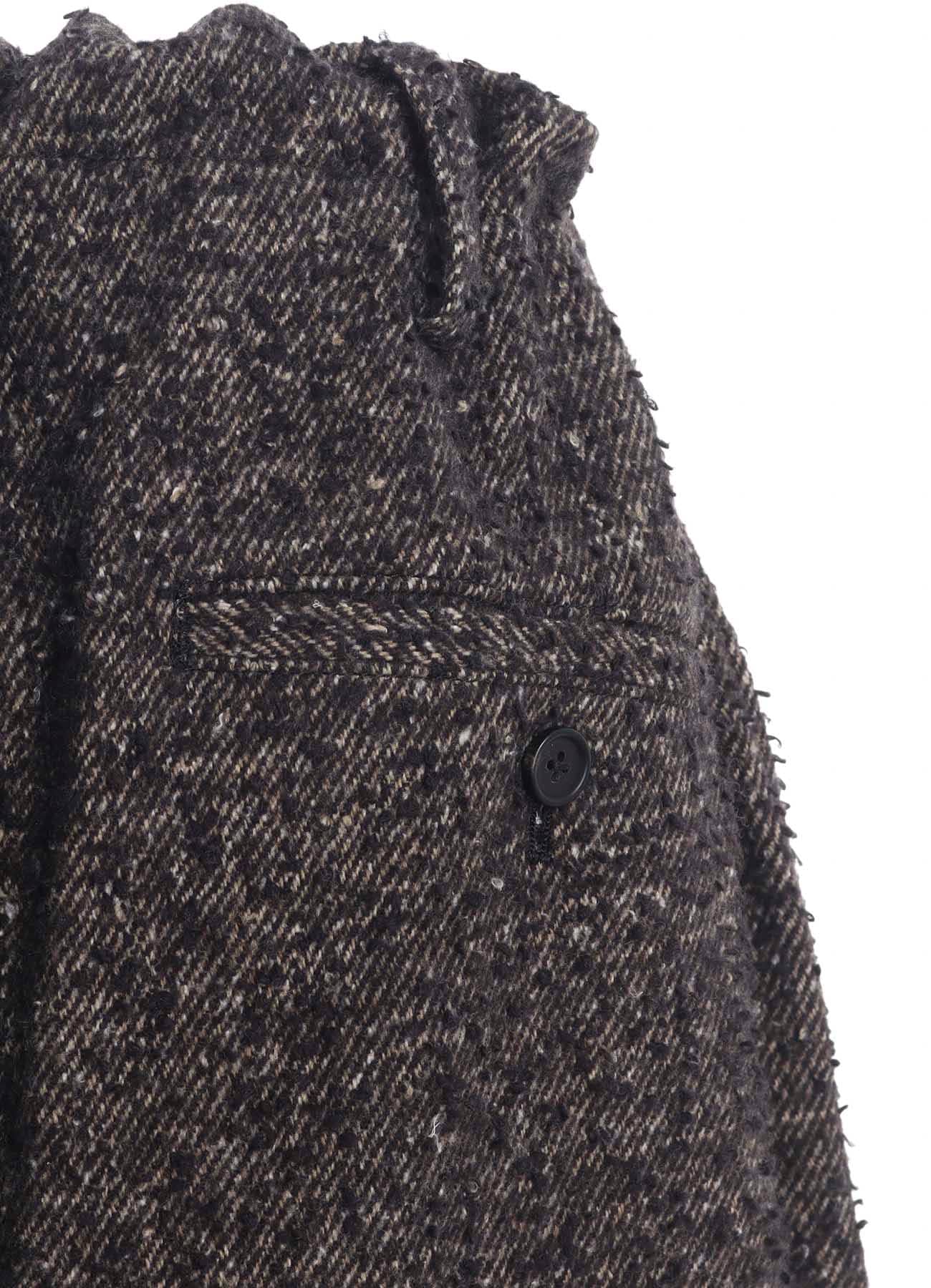BRUSHED TWILL NEEDLE PUNCH TAPERED PANTS