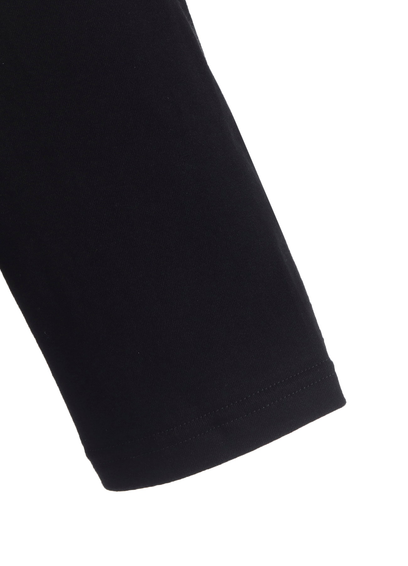 COTTON JERSEY FABRIC SWITCH L/S DRAPED T-SHIRT