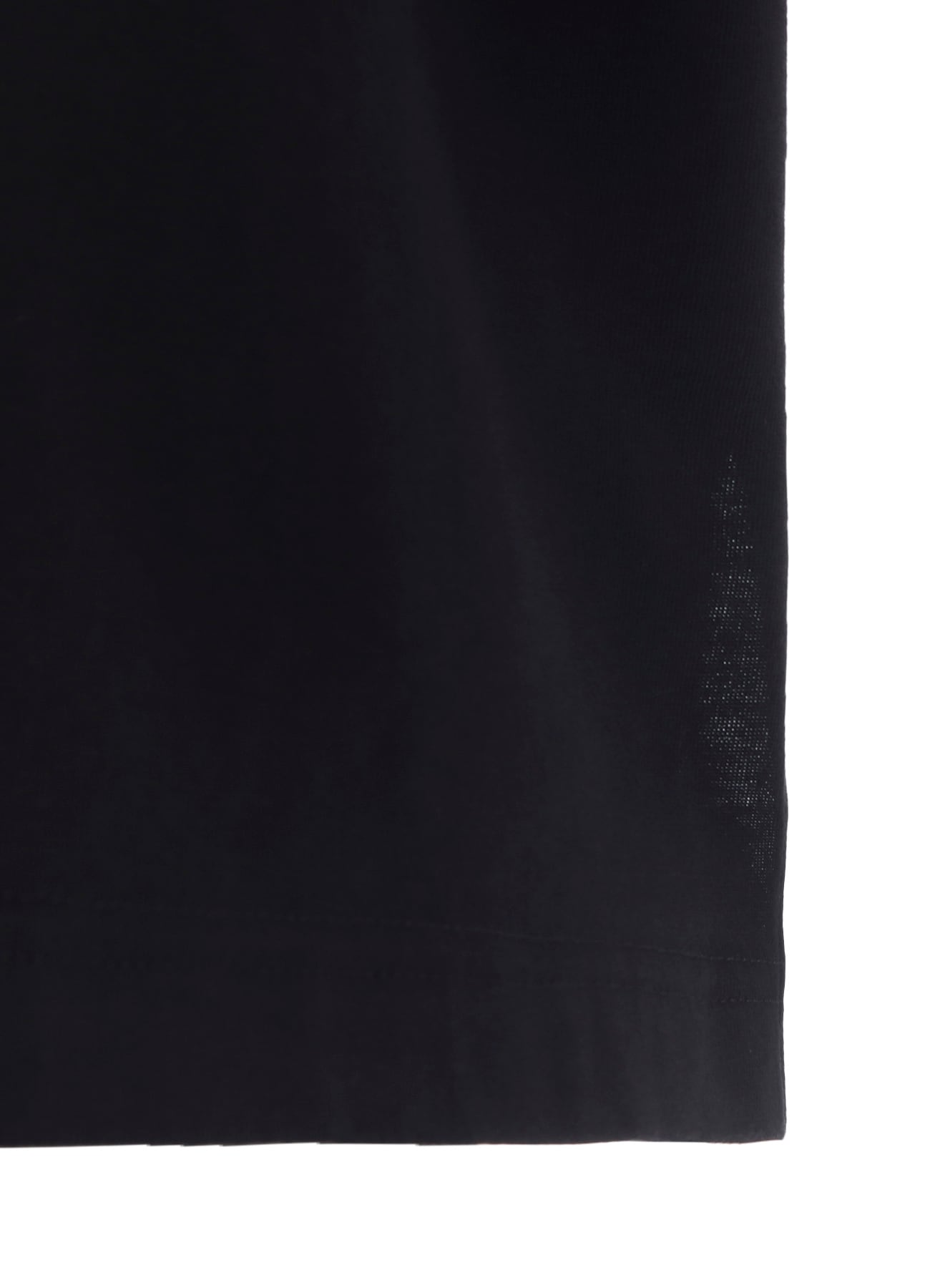 COTTON JERSEY FABRIC SWITCH L/S DRAPED T-SHIRT