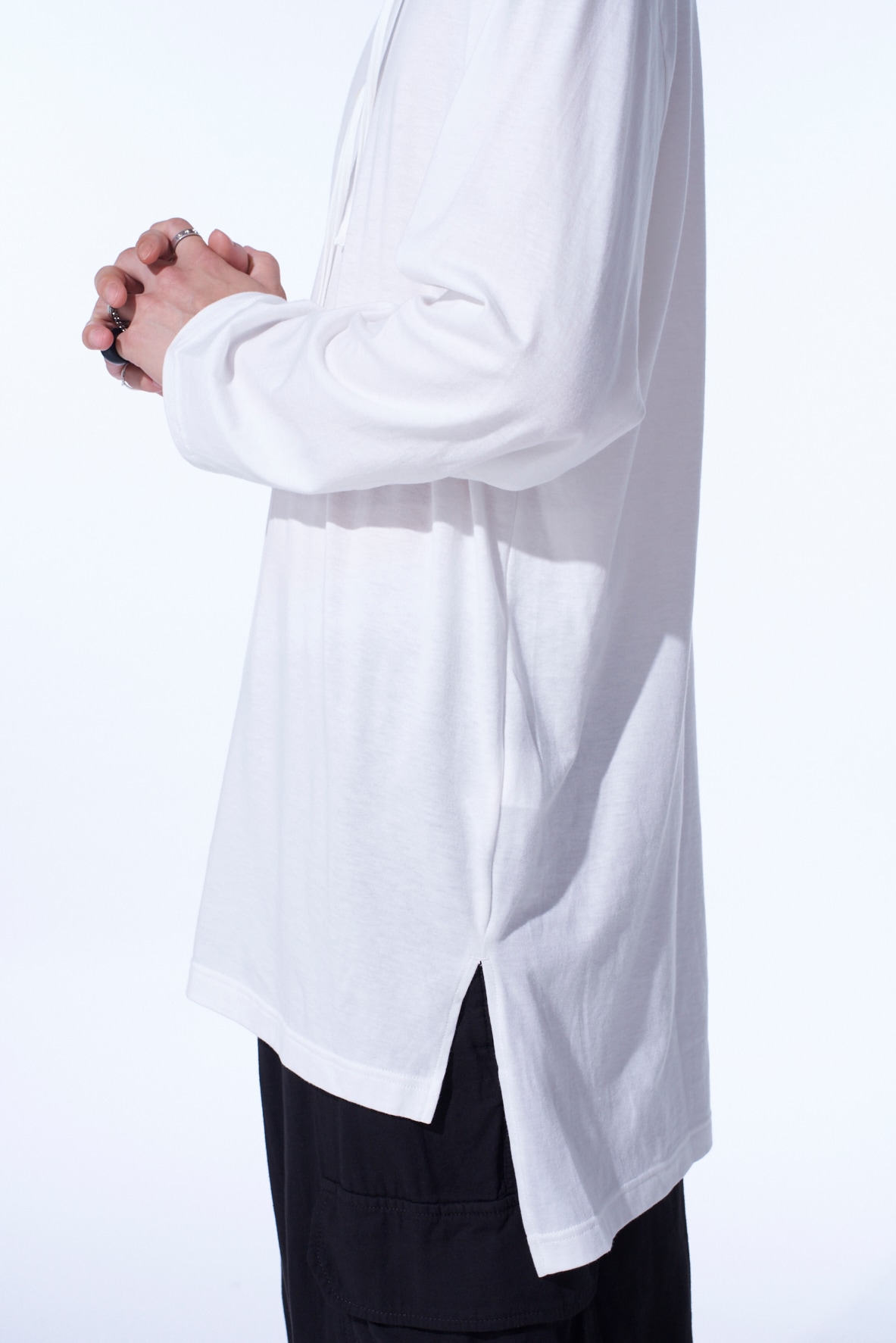 30/COTTON JERSEY HENLEY NECK T-SHIRT