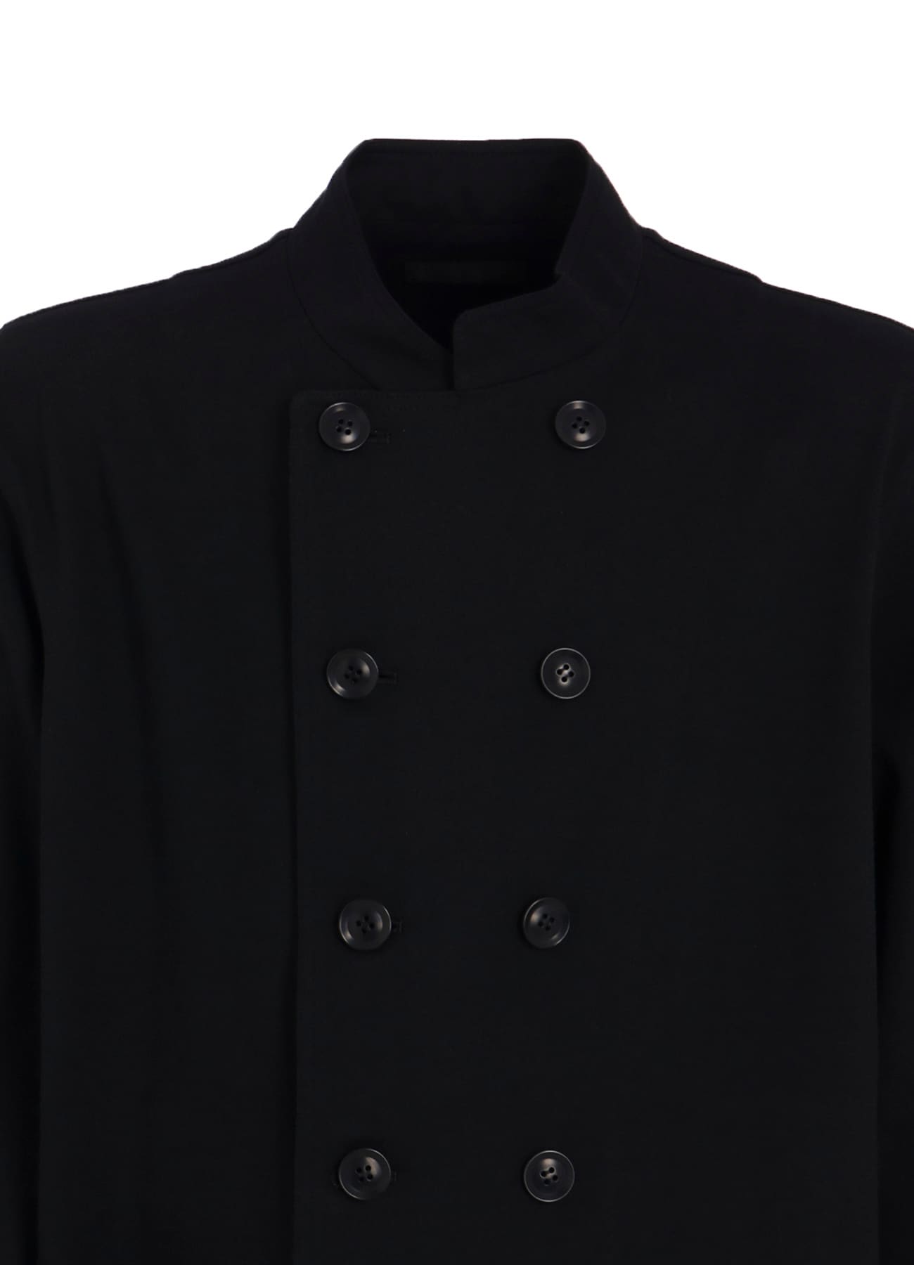 COTTON JERSEY STAND COLLAR DOUBLE JACKET