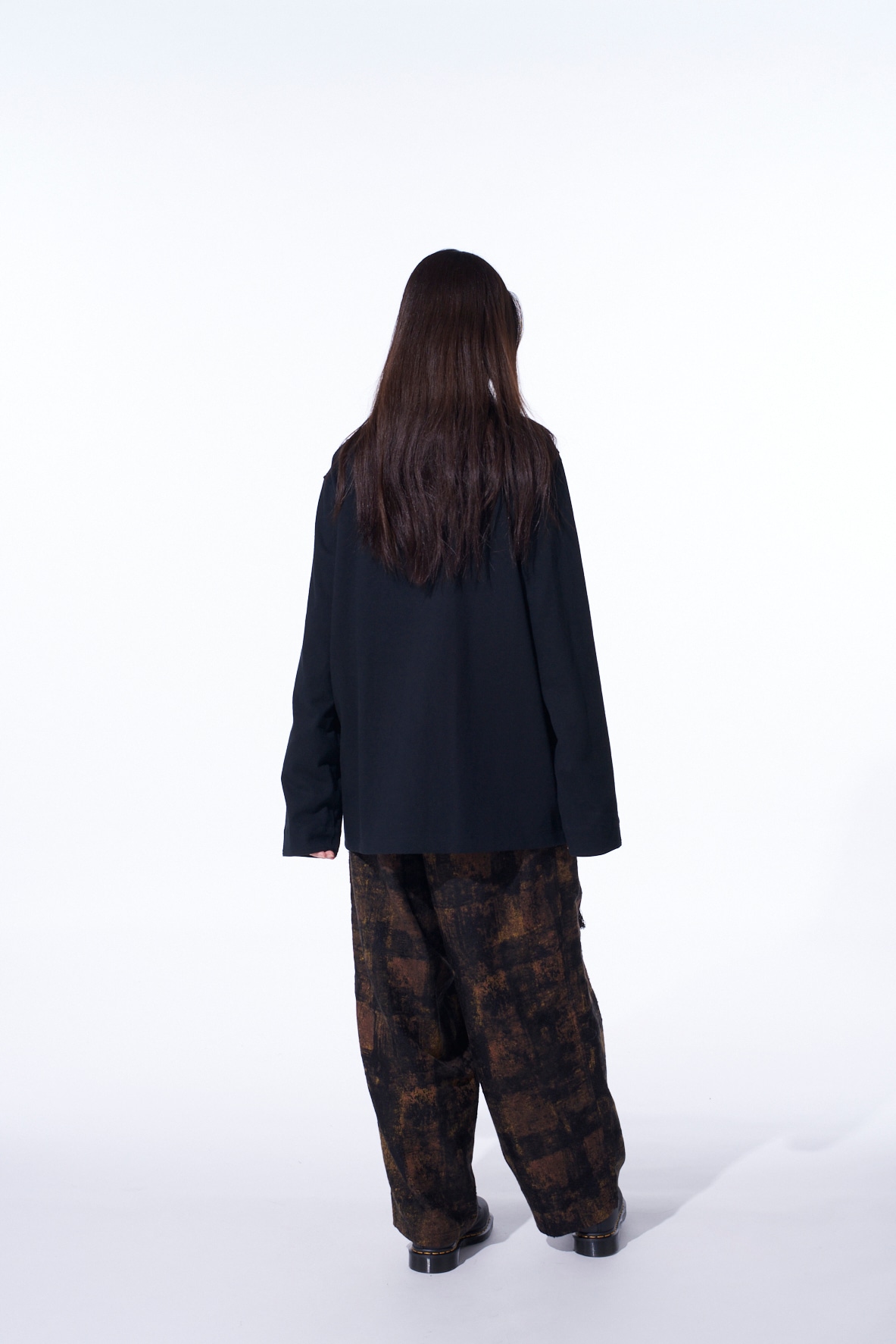 COTTON JERSEY STAND COLLAR DOUBLE JACKET