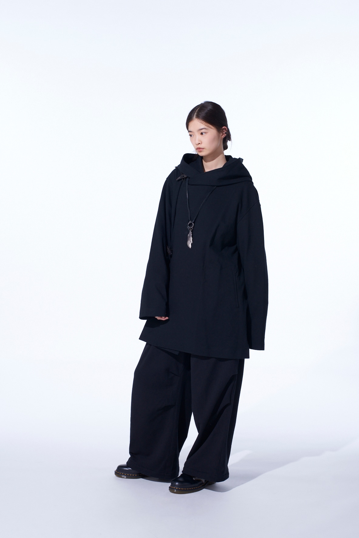COTTON JERSEY TOGGLE DOUBLE ROBE