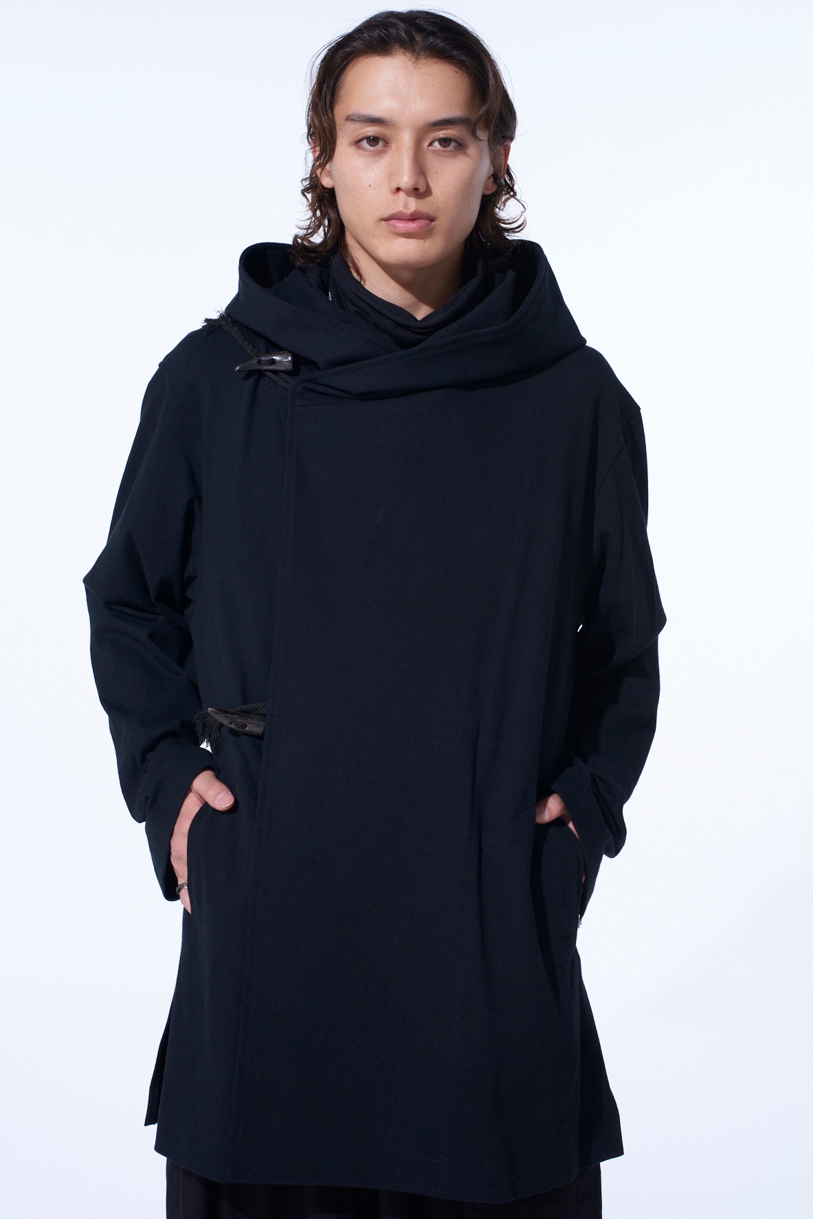 COTTON JERSEY TOGGLE DOUBLE ROBE