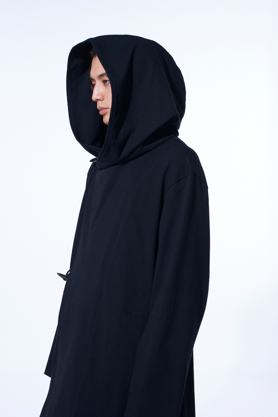 COTTON JERSEY TOGGLE DOUBLE ROBE
