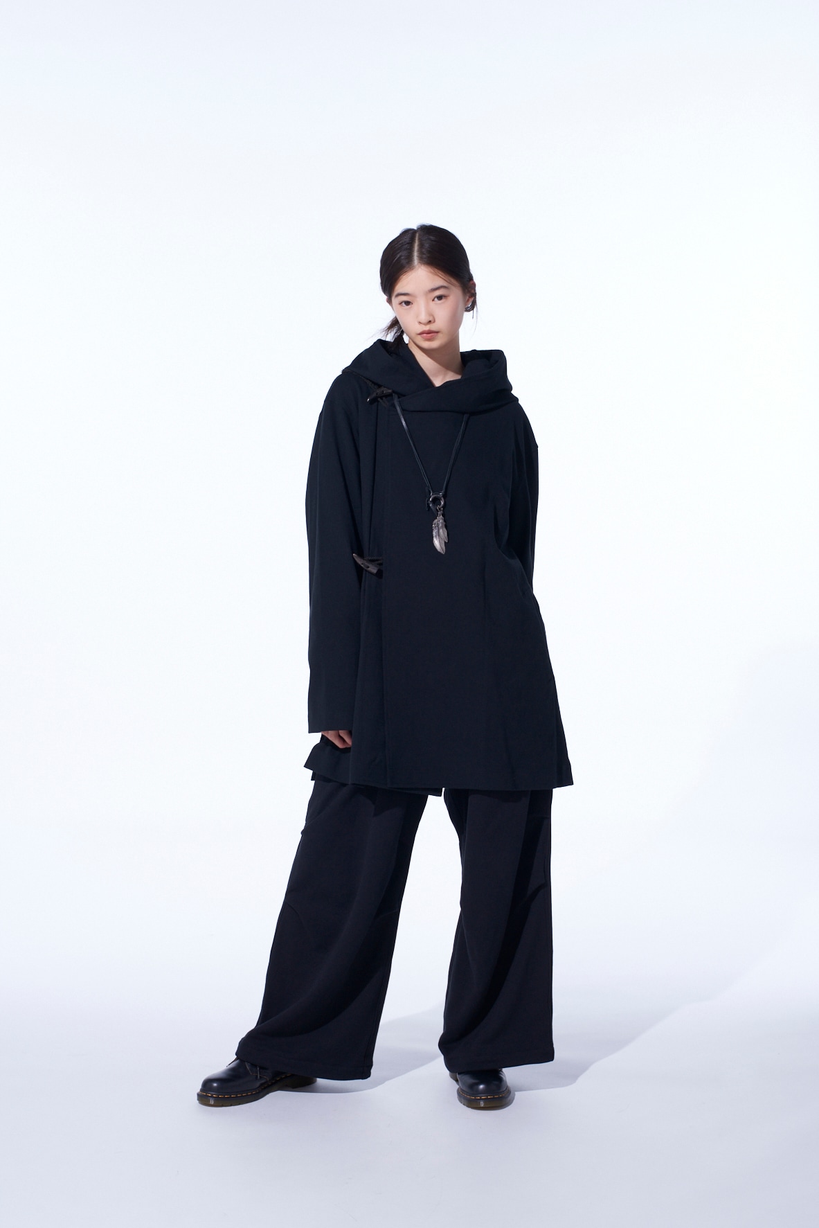COTTON JERSEY TOGGLE DOUBLE ROBE