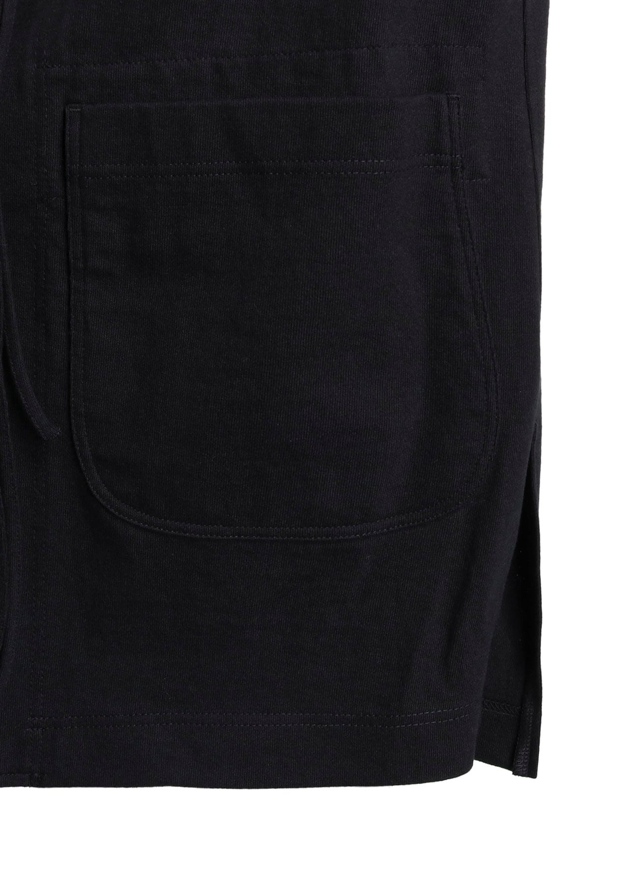 COTTON JERSEY NO-COLLAR LOOP CARDIGAN