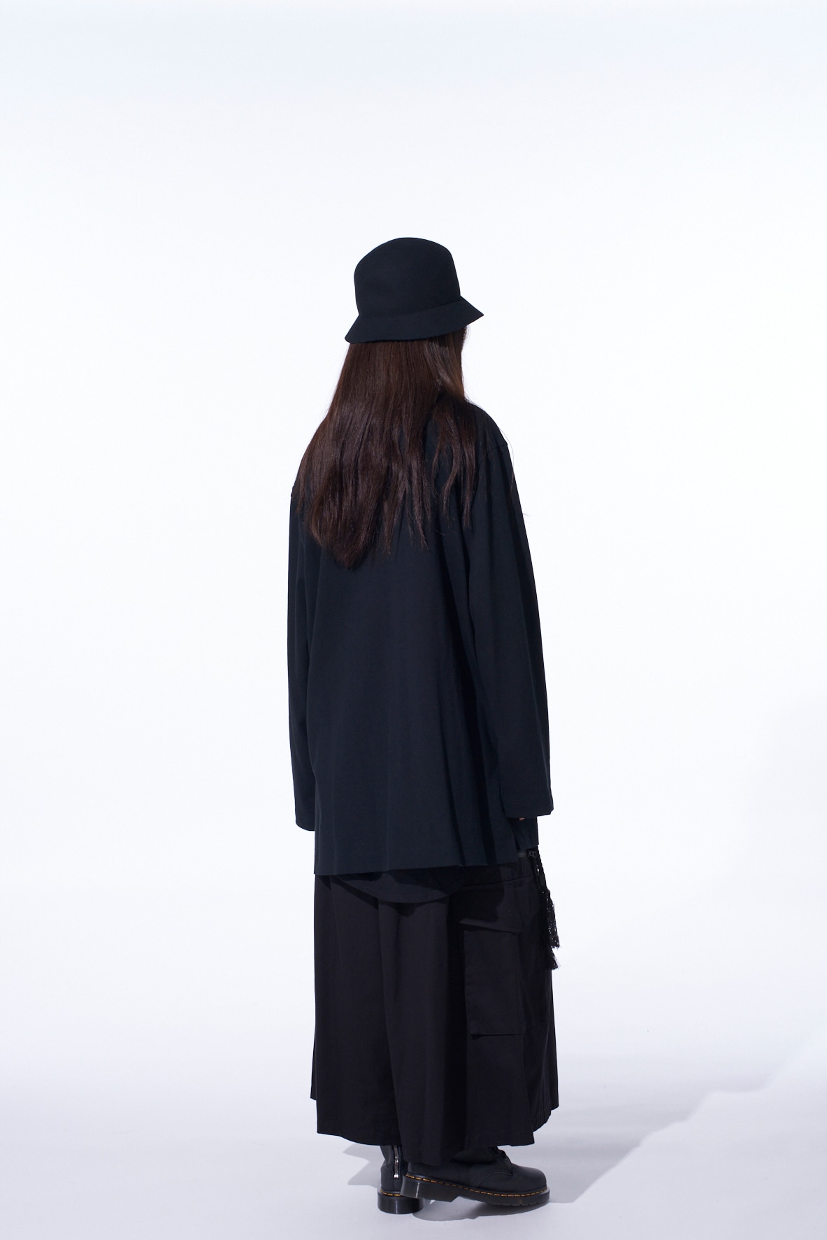 COTTON JERSEY NO-COLLAR LOOP CARDIGAN