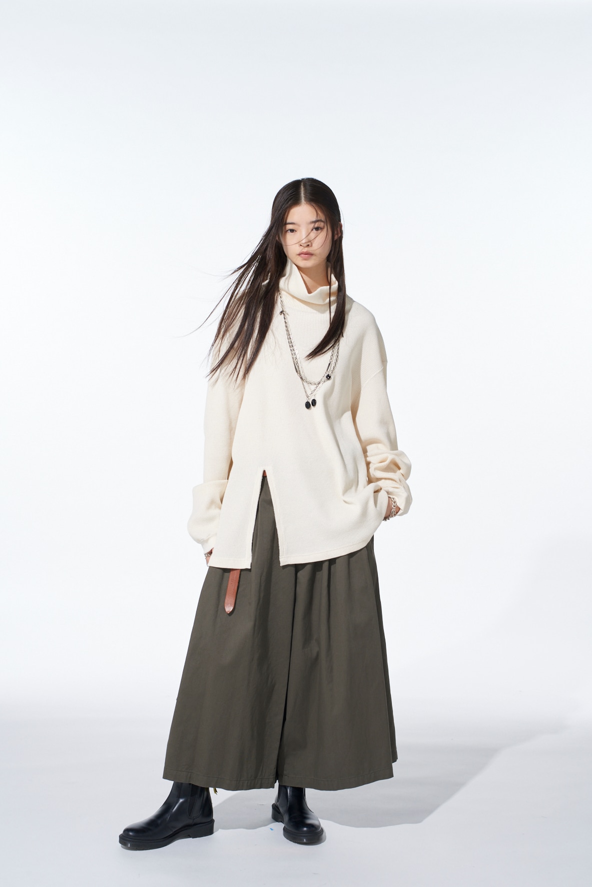 16/THERMAL WAFFLE TURTLE NECK T-SHIRT