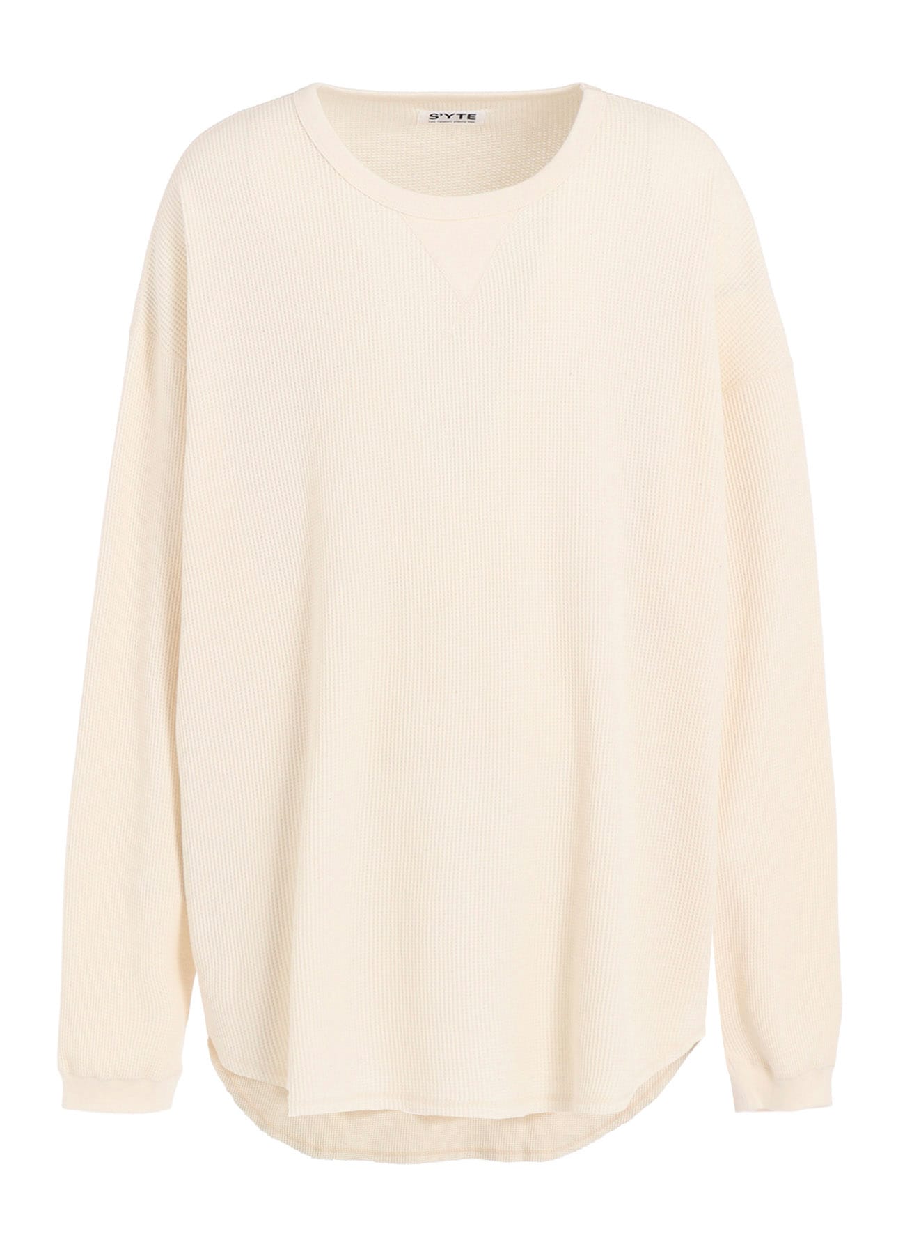 16/THERMAL WAFFLE GUSSET OVERSIZED T-SHIRT