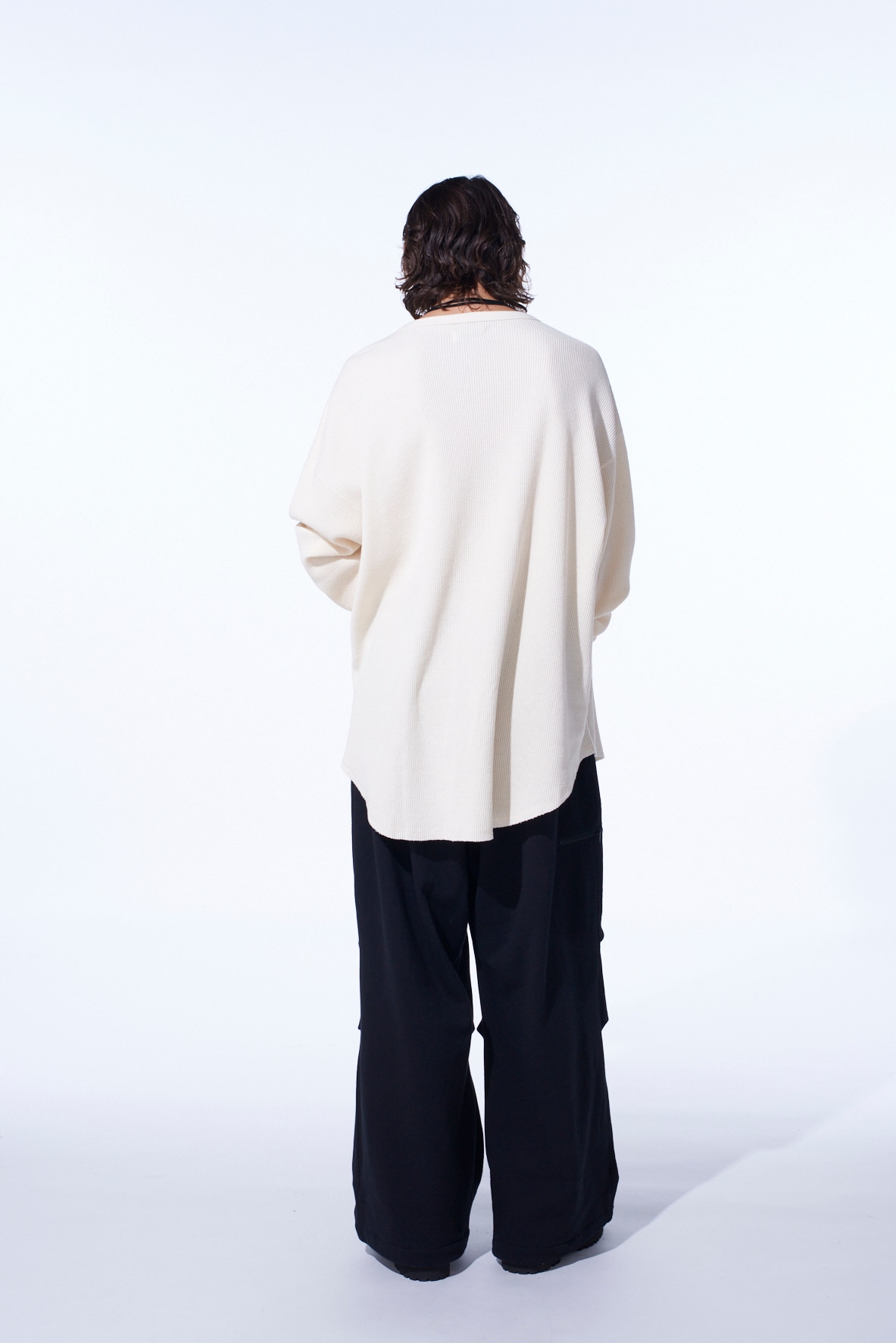 16/THERMAL WAFFLE GUSSET OVERSIZED T-SHIRT