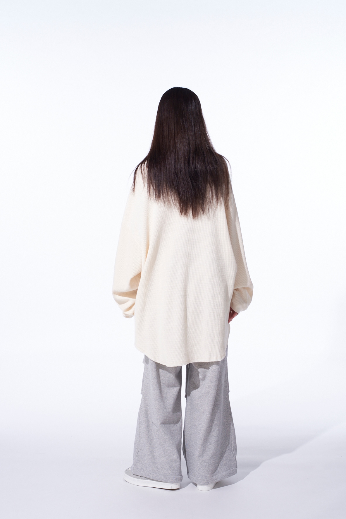 16/THERMAL WAFFLE GUSSET OVERSIZED T-SHIRT
