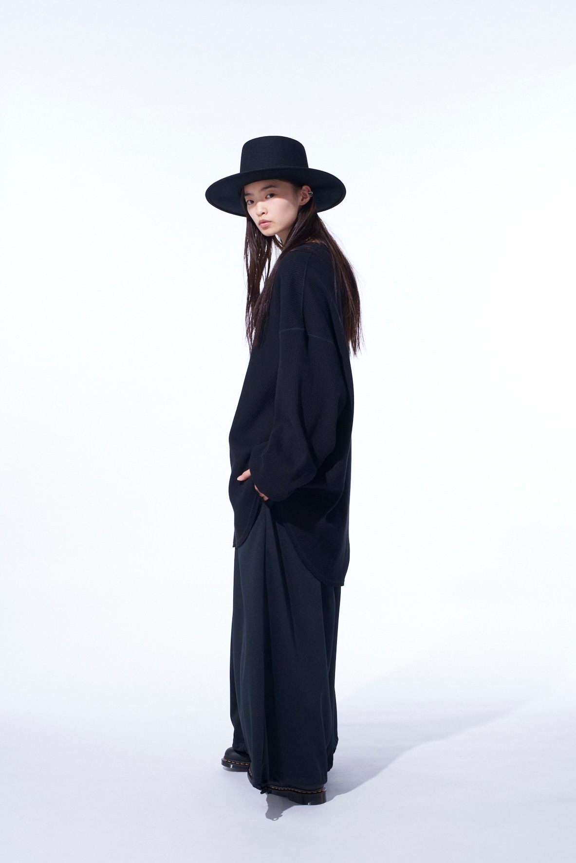 16/THERMAL WAFFLE GUSSET OVERSIZED T-SHIRT
