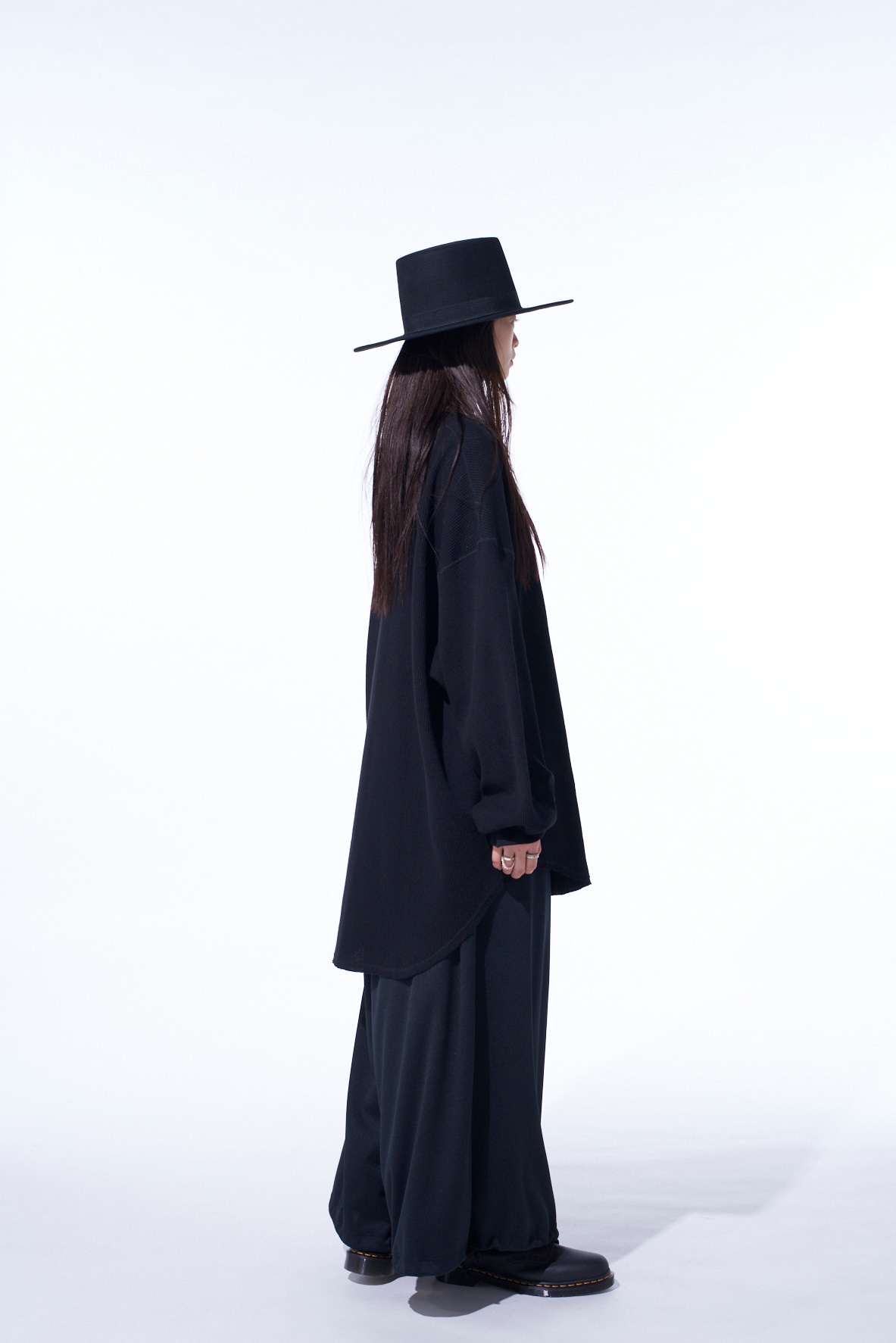 16/THERMAL WAFFLE GUSSET OVERSIZED T-SHIRT