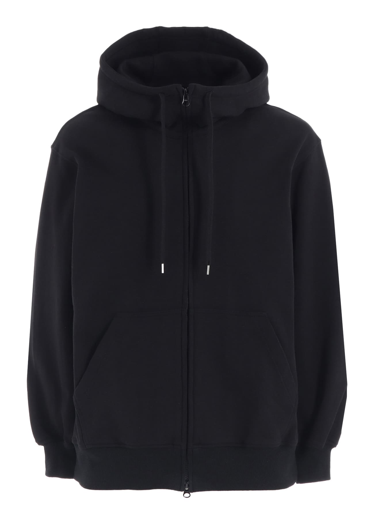 FRENCH TERRY FLOWER EMBROIDERY ZIP-UP HOODIE