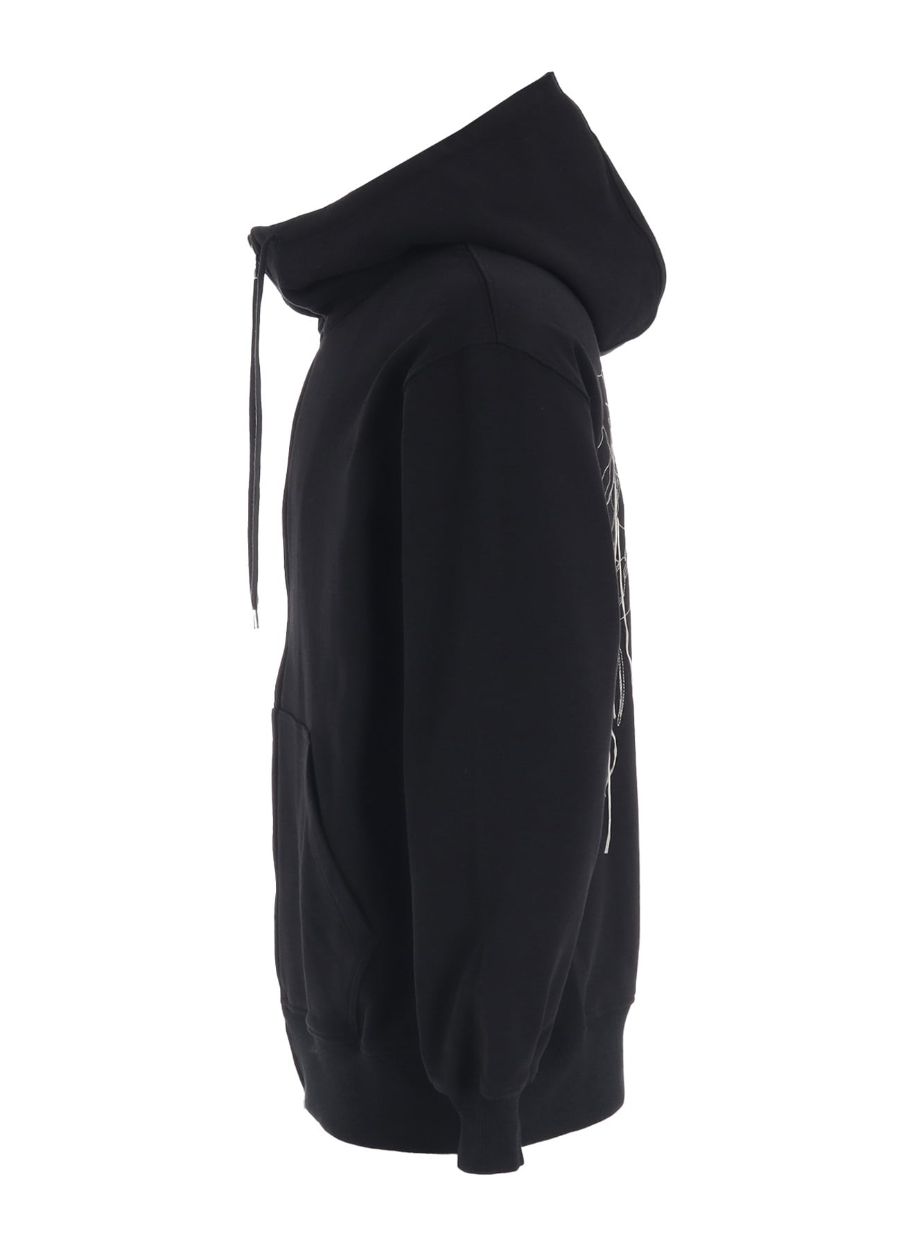 FRENCH TERRY FLOWER EMBROIDERY ZIP-UP HOODIE