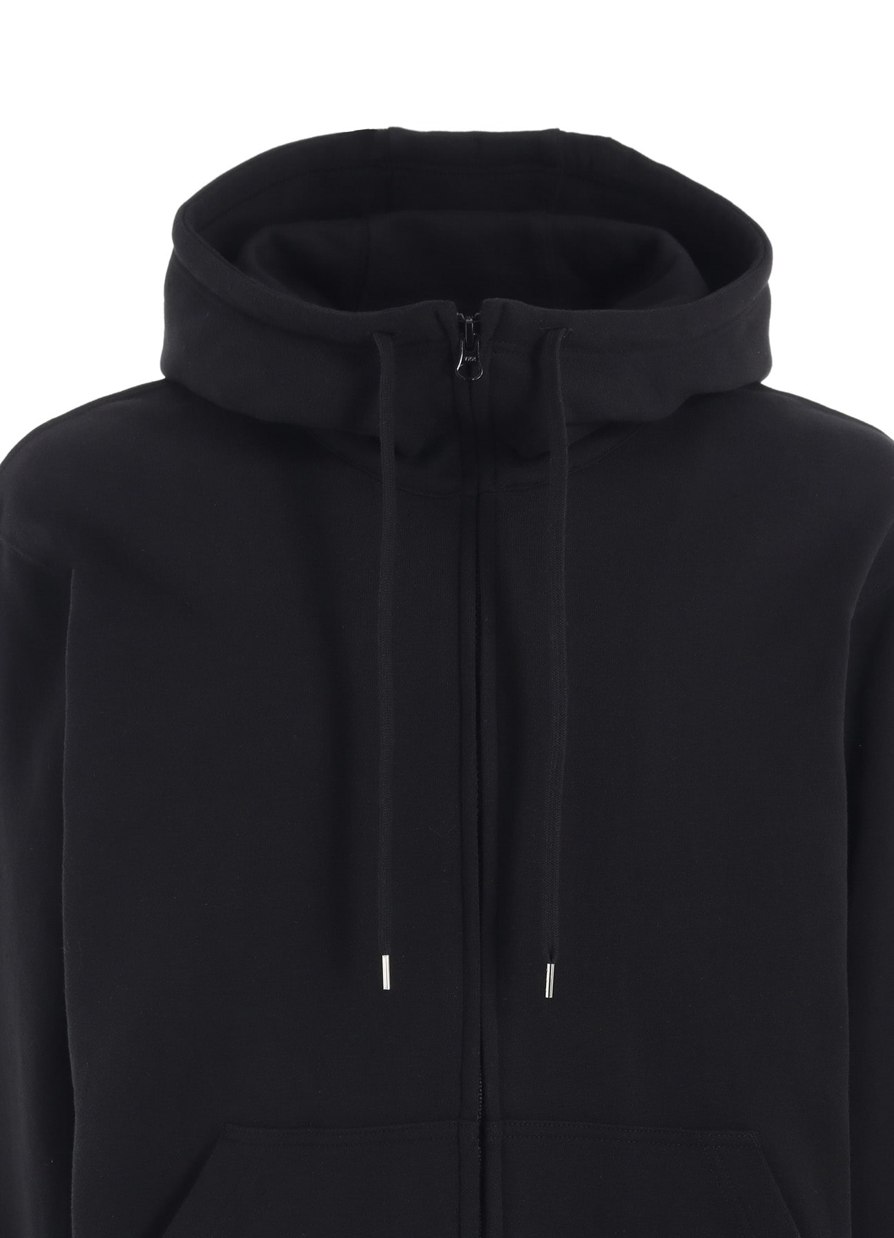 FRENCH TERRY FLOWER EMBROIDERY ZIP-UP HOODIE