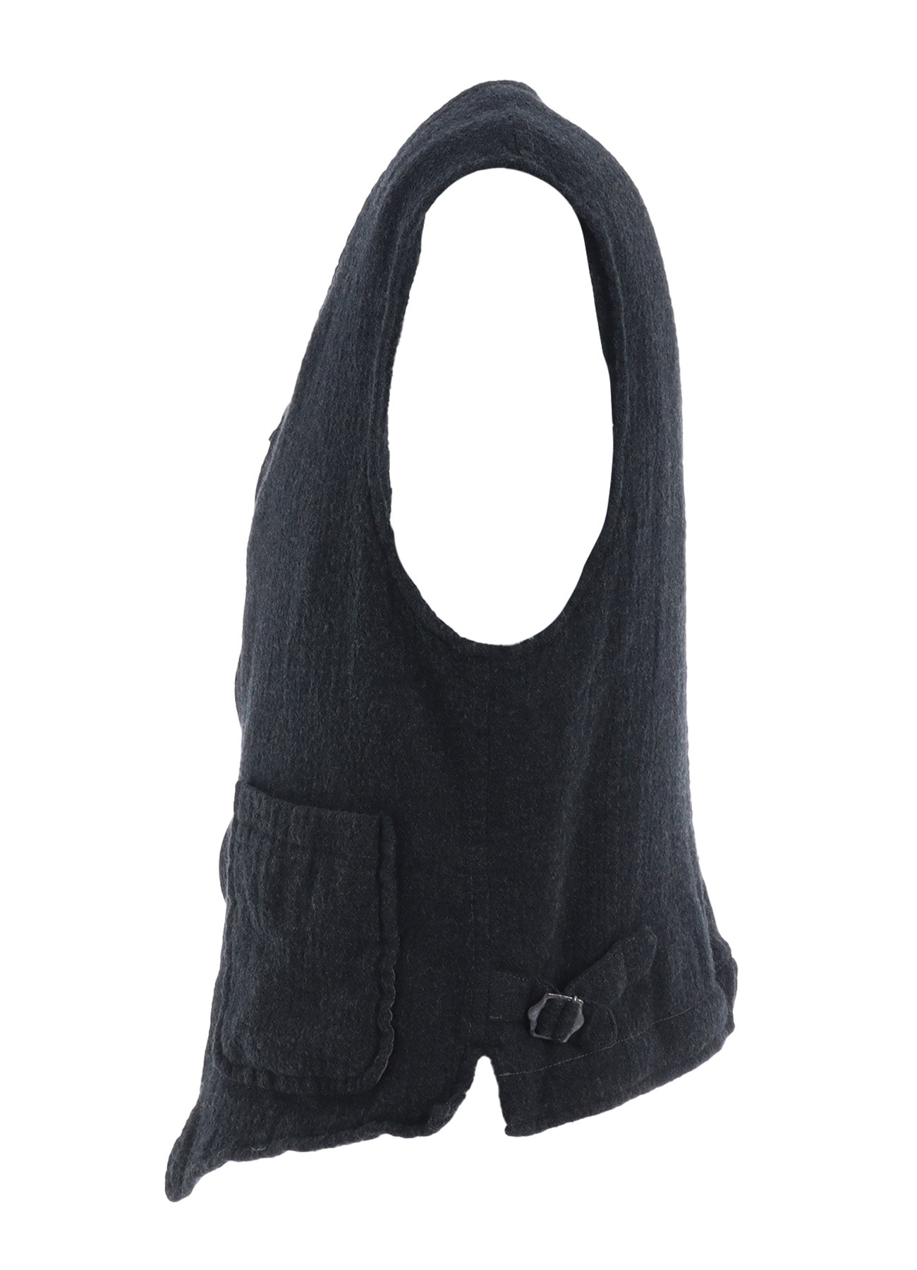 WOOL GAUZE ZIP UP VEST