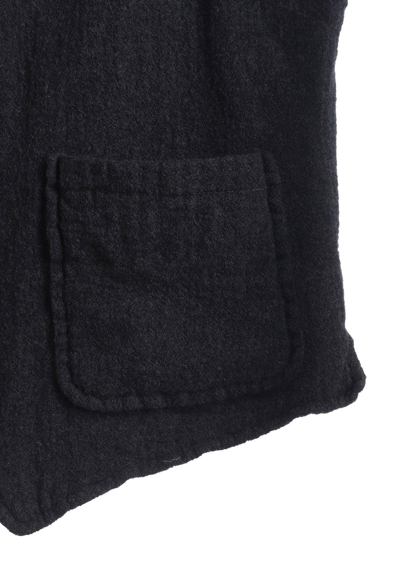 WOOL GAUZE ZIP UP VEST