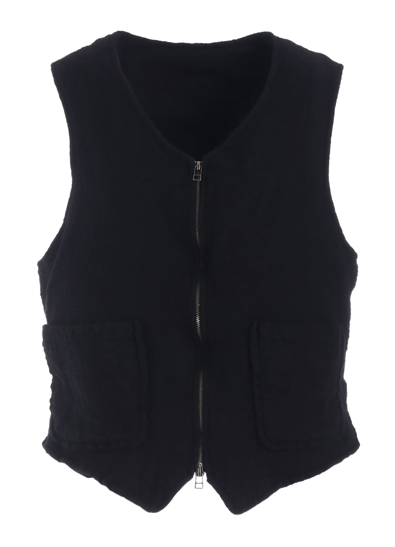 WOOL GAUZE ZIP UP VEST