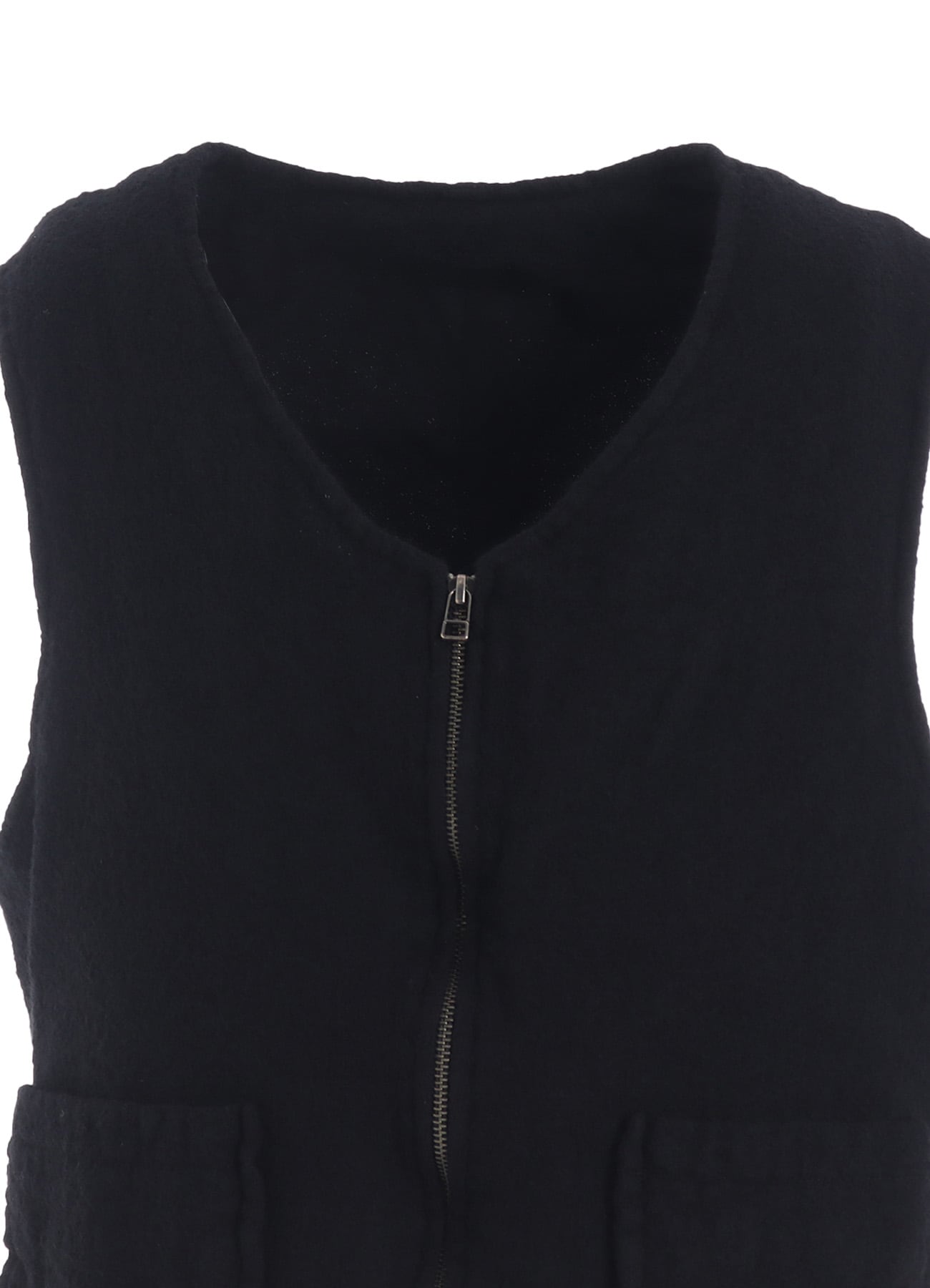 WOOL GAUZE ZIP UP VEST