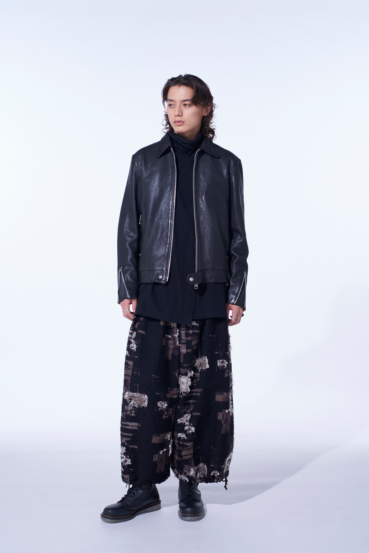 WASHED SHEEP LEATHER CLASSIC SINGLE-BREASTED JACKET