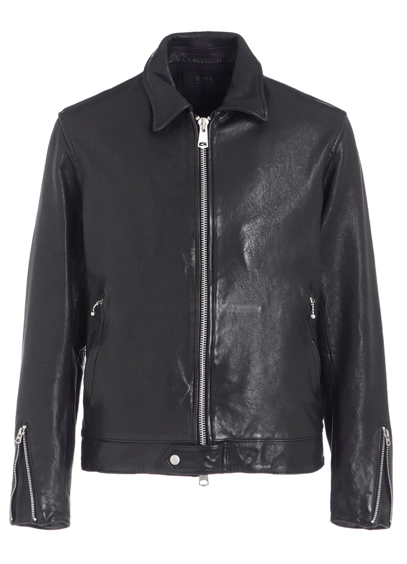 WASHED SHEEP LEATHER CLASSIC SINGLE-BREASTED JACKET