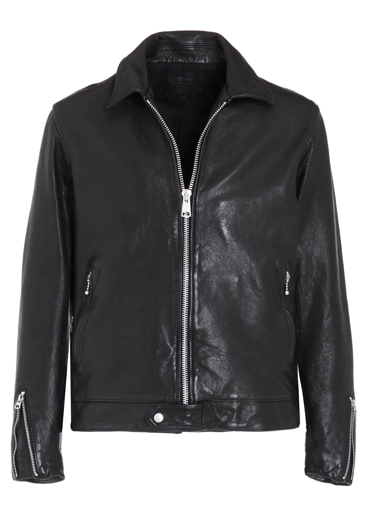 WASHED SHEEP LEATHER CLASSIC SINGLE-BREASTED JACKET