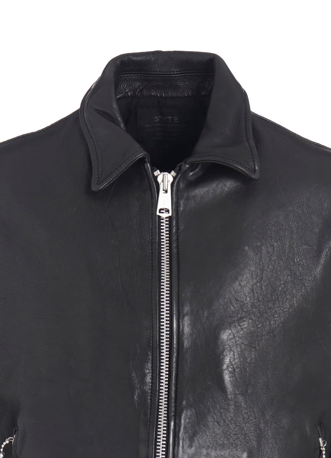 WASHED SHEEP LEATHER CLASSIC SINGLE-BREASTED JACKET
