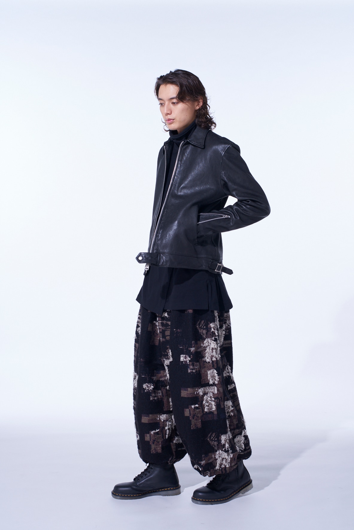 WASHED SHEEP LEATHER CLASSIC SINGLE-BREASTED JACKET