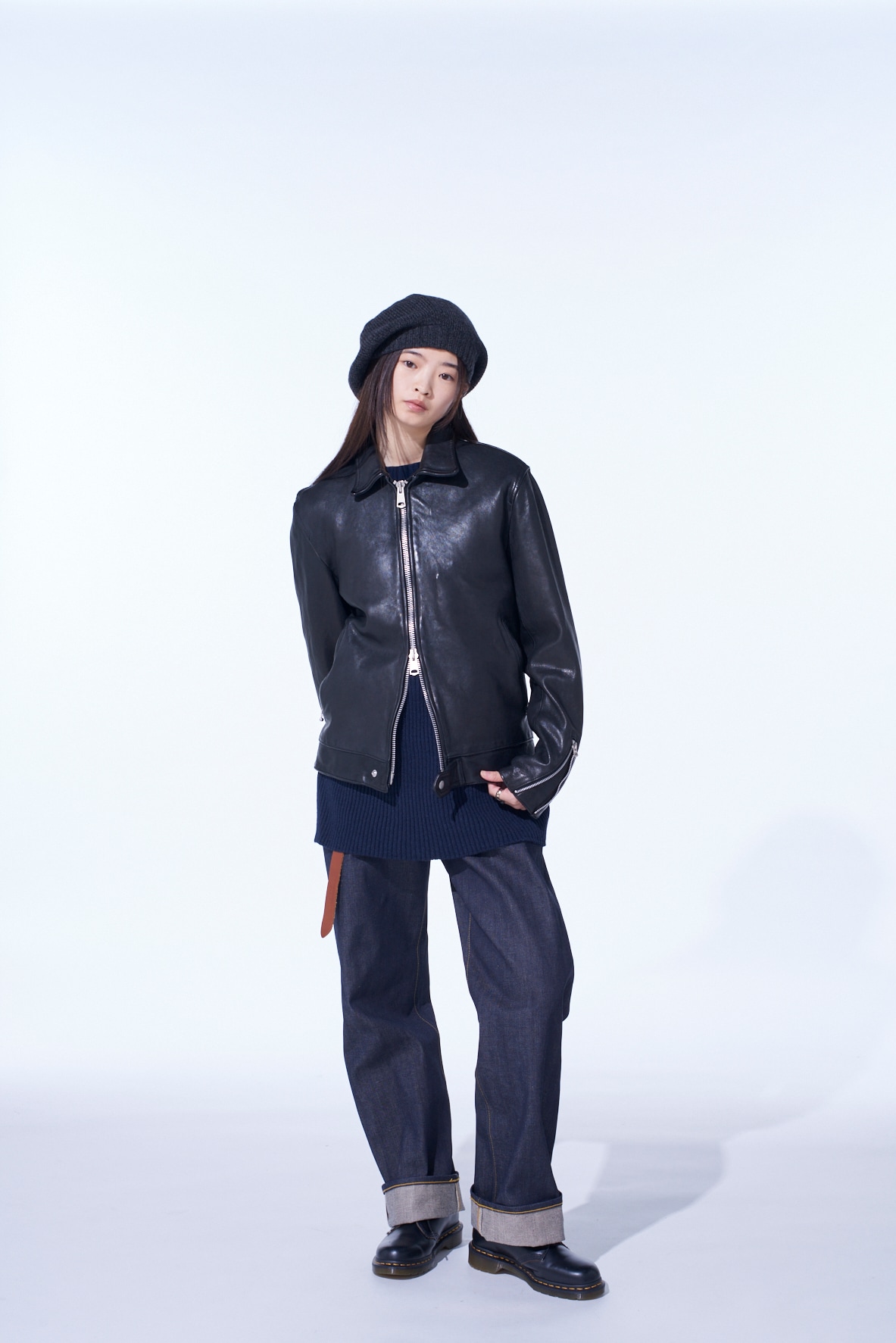 WASHED SHEEP LEATHER CLASSIC SINGLE-BREASTED JACKET