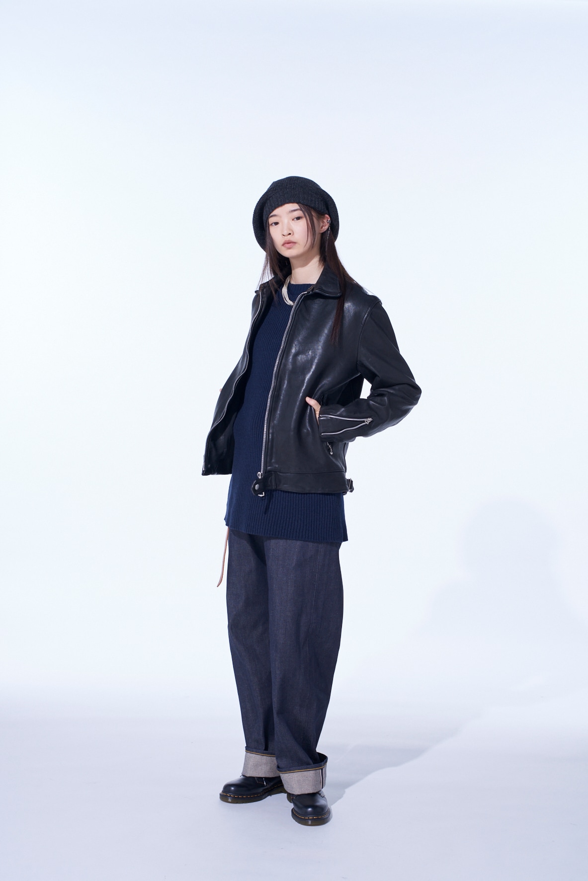 WASHED SHEEP LEATHER CLASSIC SINGLE-BREASTED JACKET