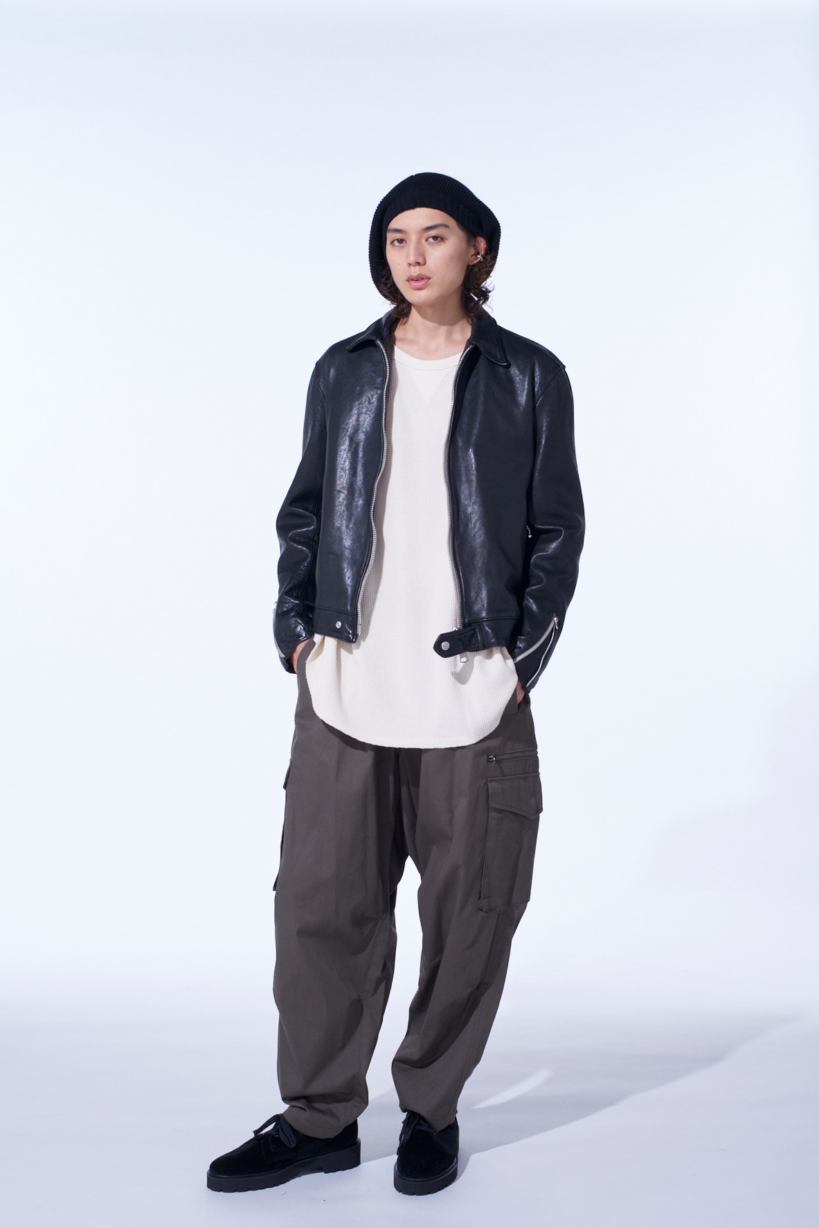 WASHED SHEEP LEATHER CLASSIC SINGLE-BREASTED JACKET