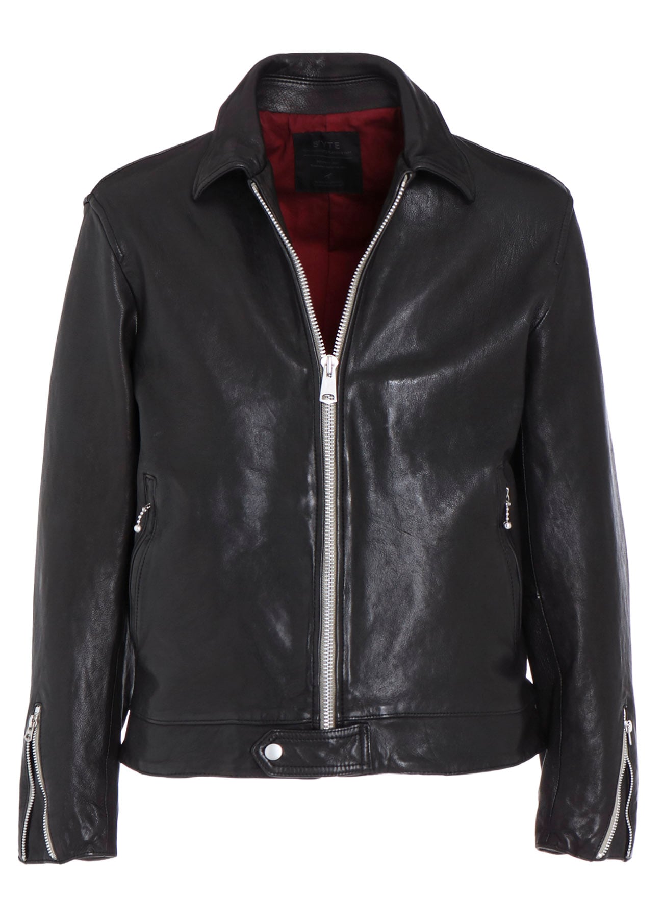 WASHED SHEEP LEATHER CLASSIC SINGLE-BREASTED JACKET