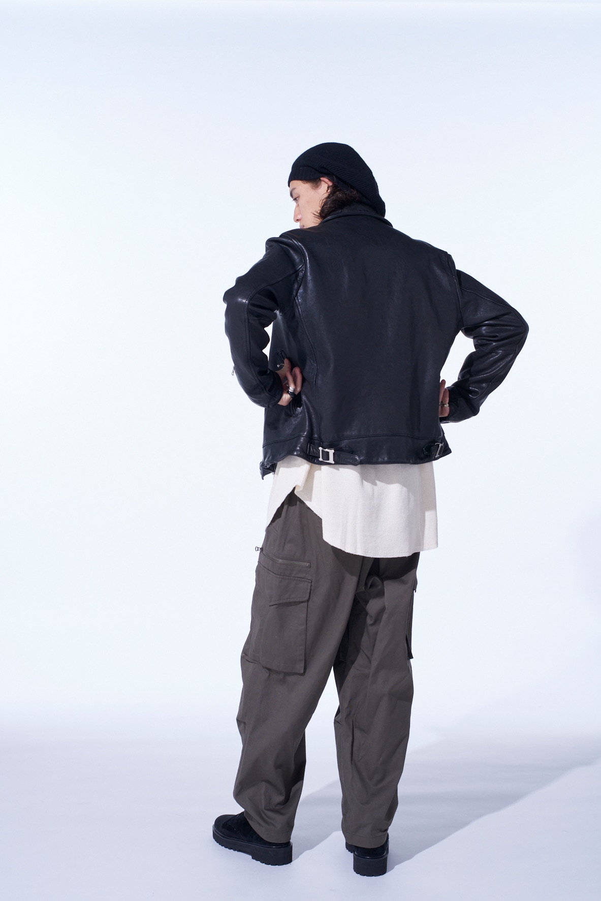 WASHED SHEEP LEATHER CLASSIC SINGLE-BREASTED JACKET