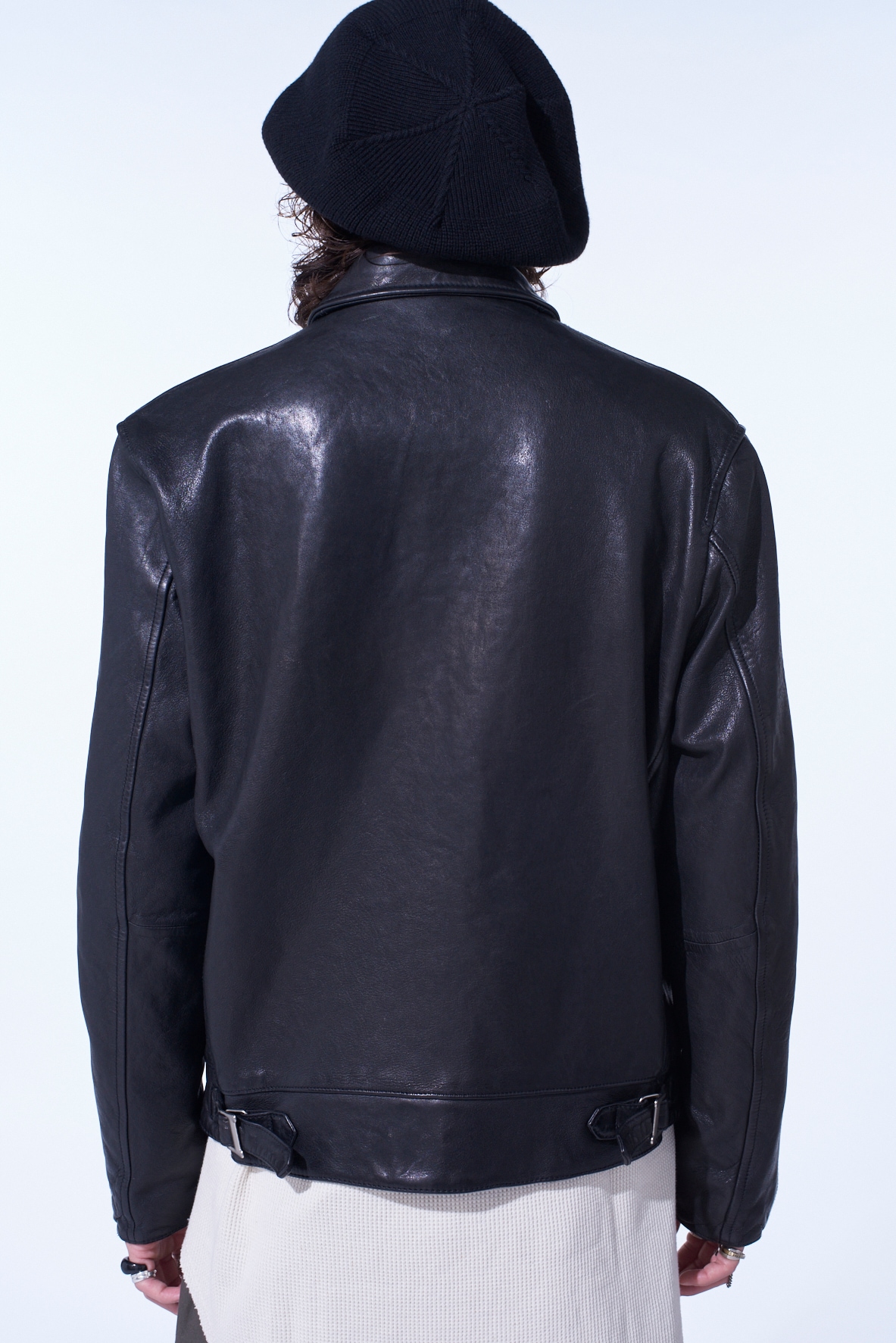 WASHED SHEEP LEATHER CLASSIC SINGLE-BREASTED JACKET