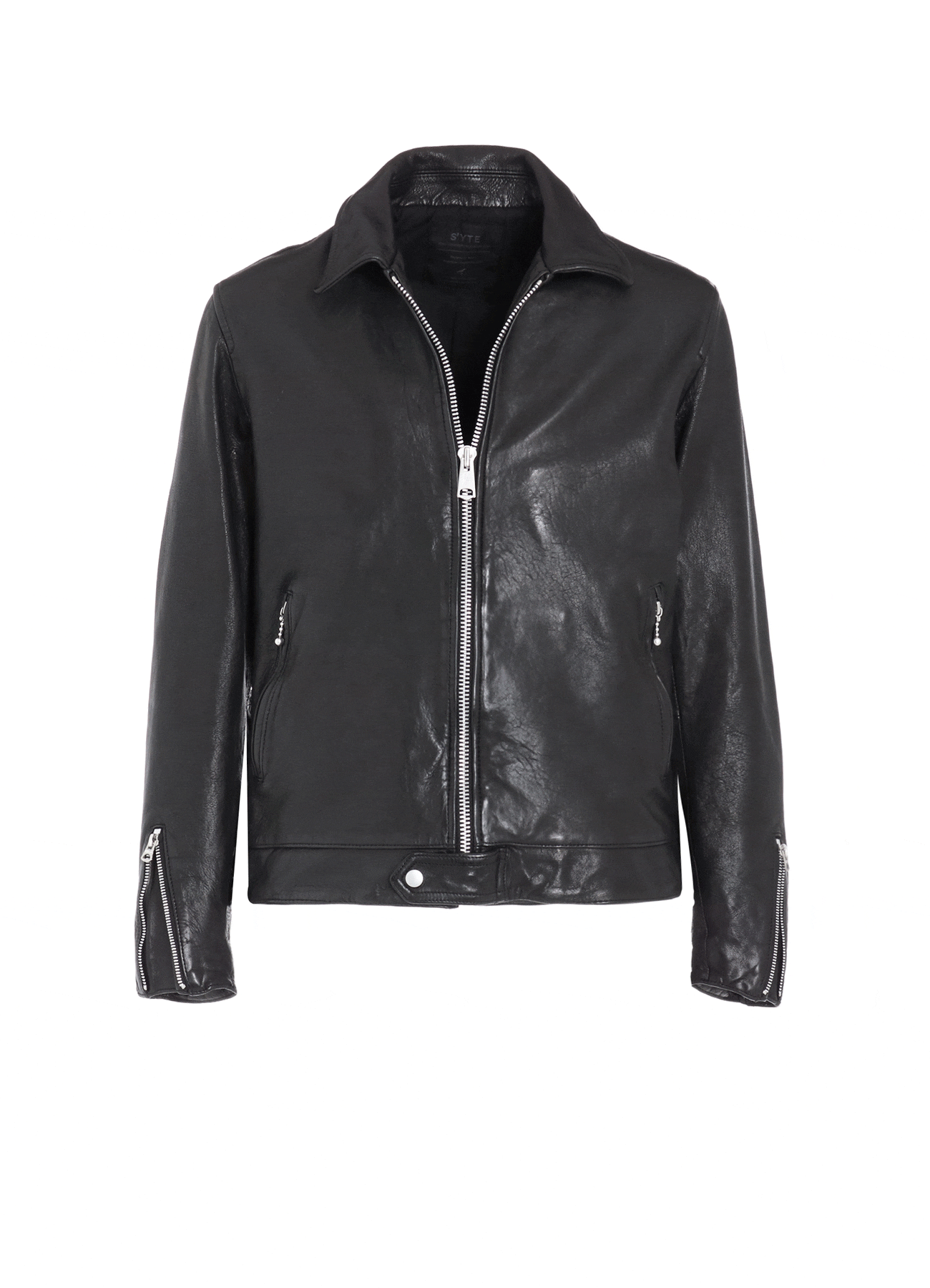 WASHED SHEEP LEATHER CLASSIC SINGLE-BREASTED JACKET