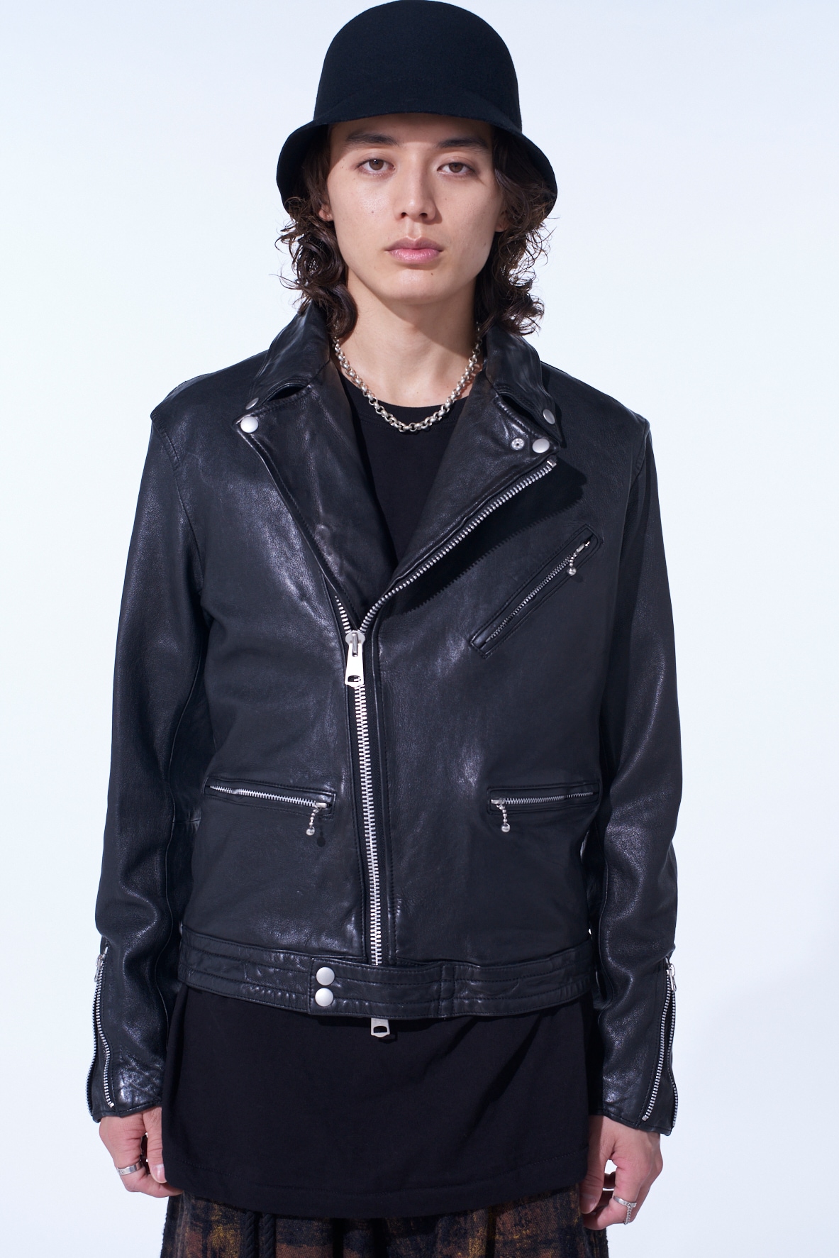 WASHED SHEEP LEATHER CLASSIC DOUBLE RIDERS JACKET
